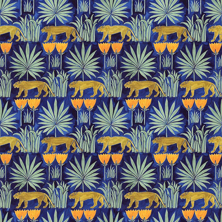 Lioness & Palms (1918) Wallpaper C.F.A. Voysey