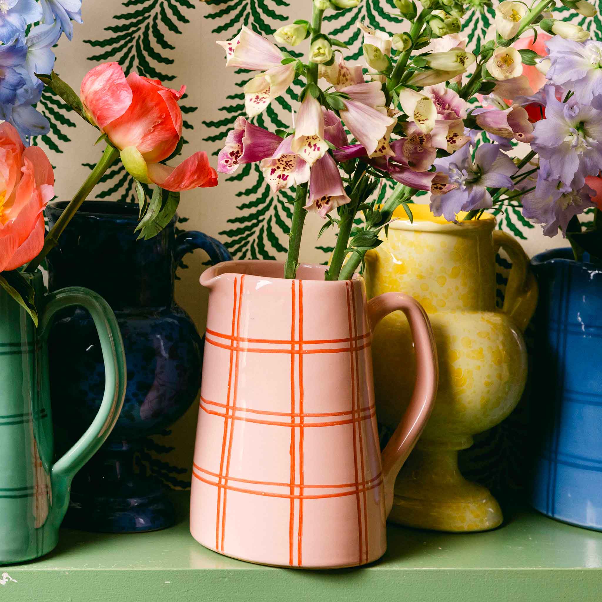 Gingham Jug