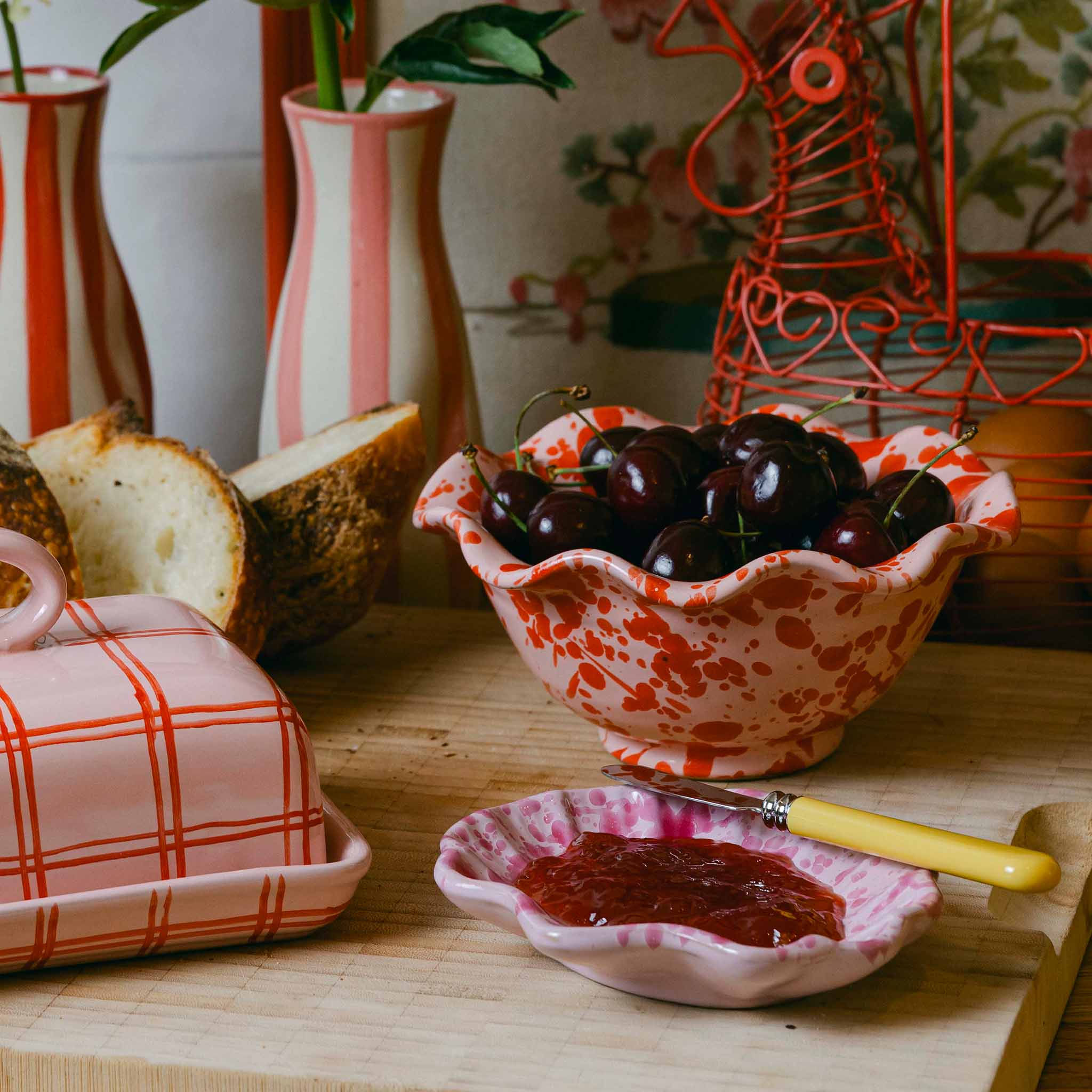 Small Wavy Splatterware Bowl