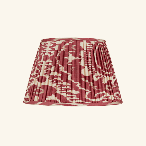 Ikat Lampshade - Burnt Red & Cream