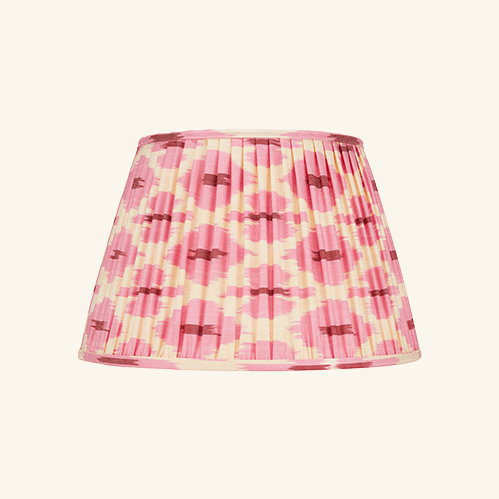 Ikat Lampshade – Pink & Cream