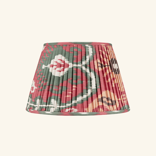 Ikat Lampshade – Raspberry & Green