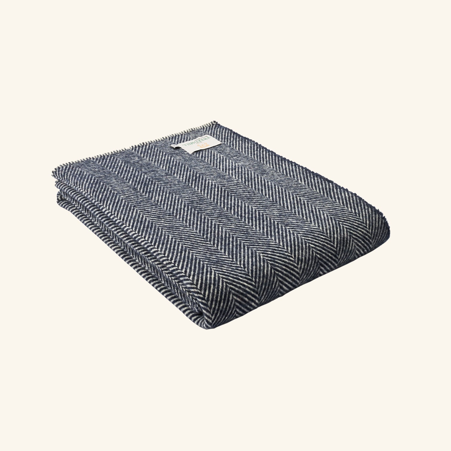 Pure New Wool Throw With Blanket Stitch Throw