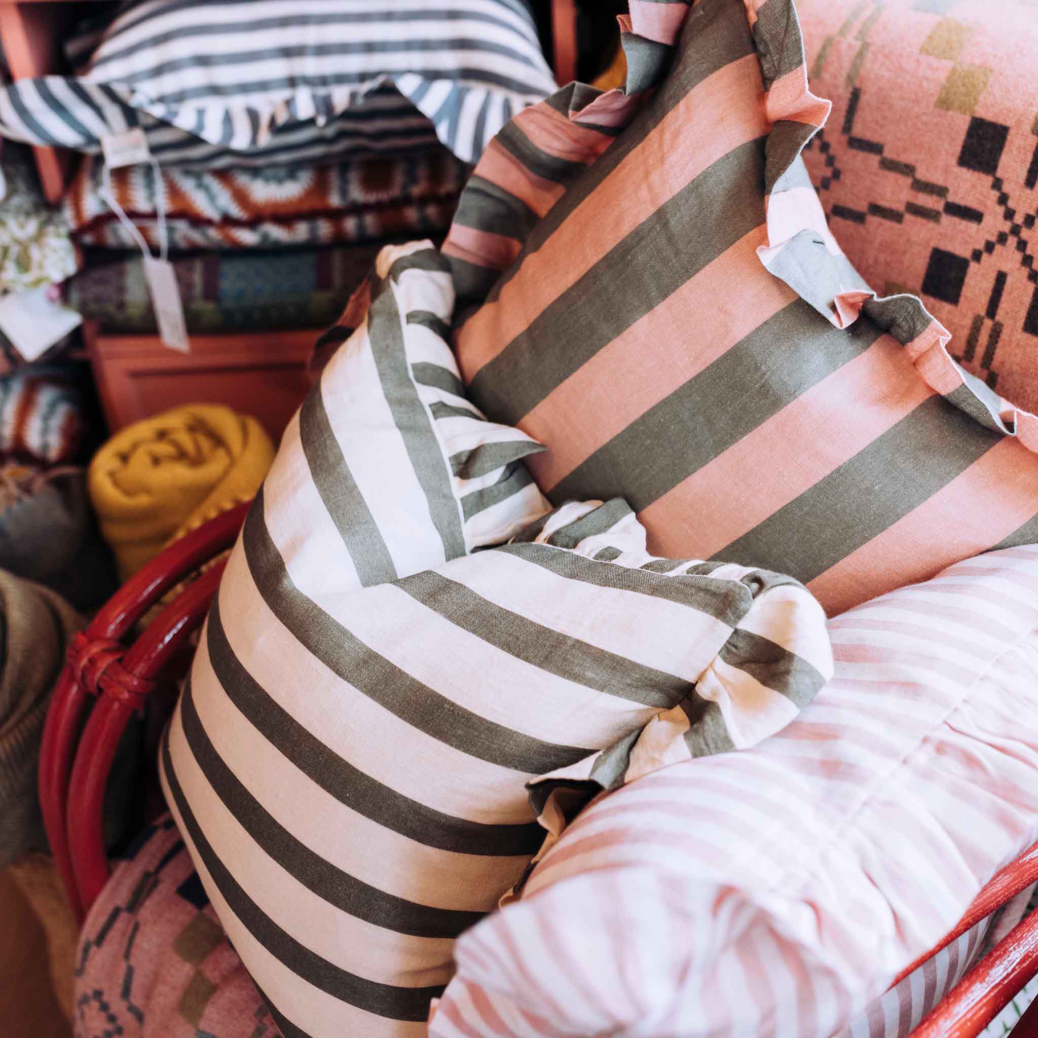 Candy Stripe Cushion Amuse la Bouche