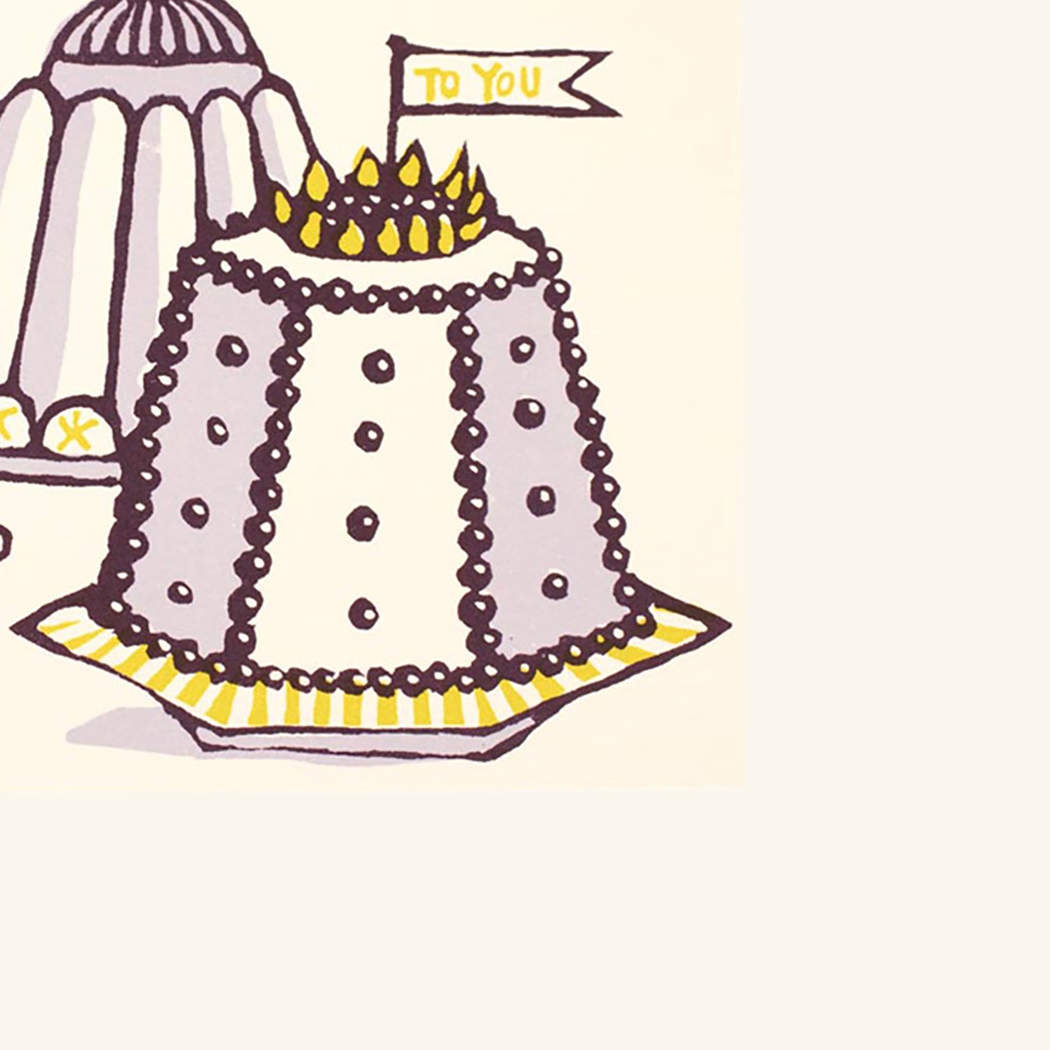 Birthday Puddings Card Cambridge Imprint