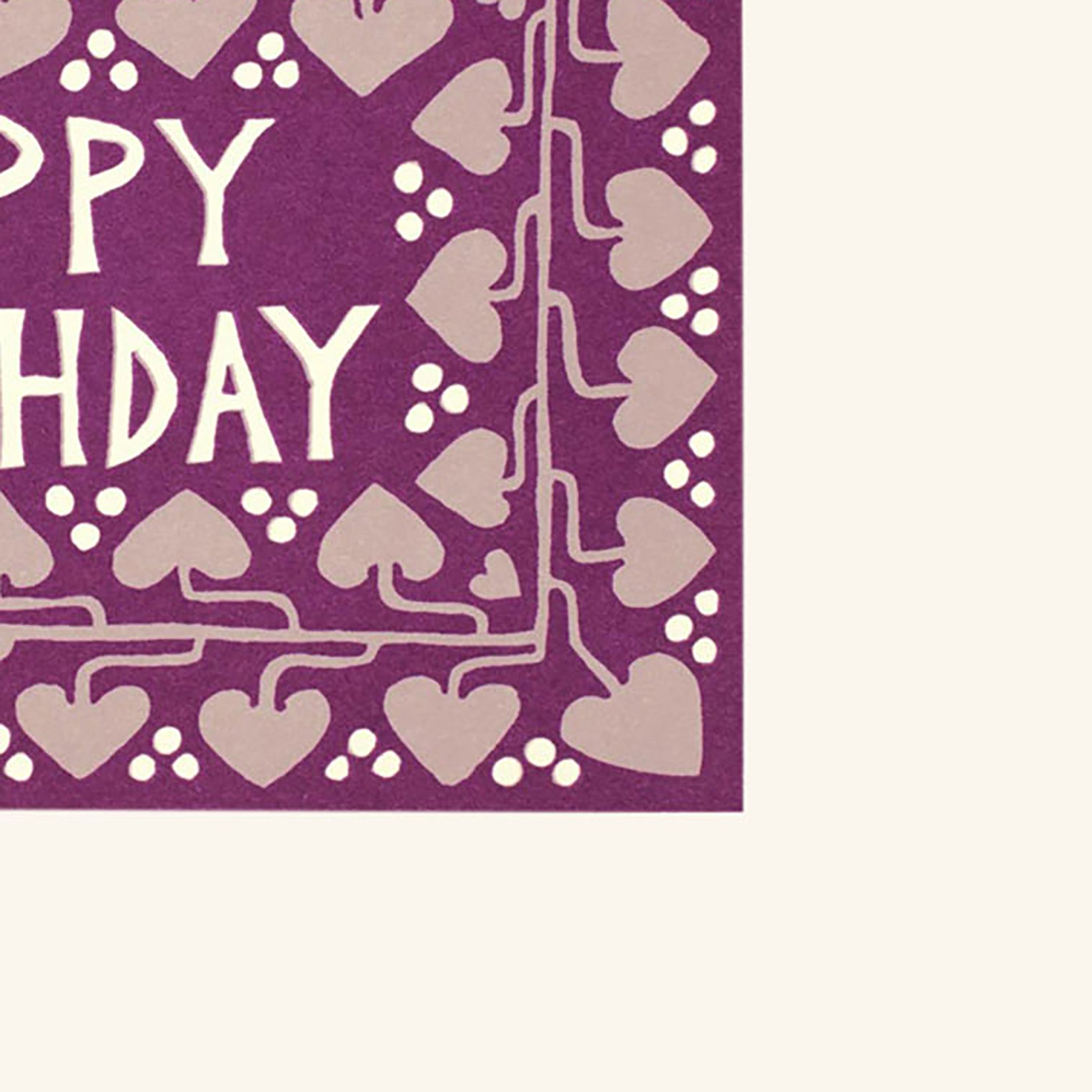 Hearts Happy Birthday Card