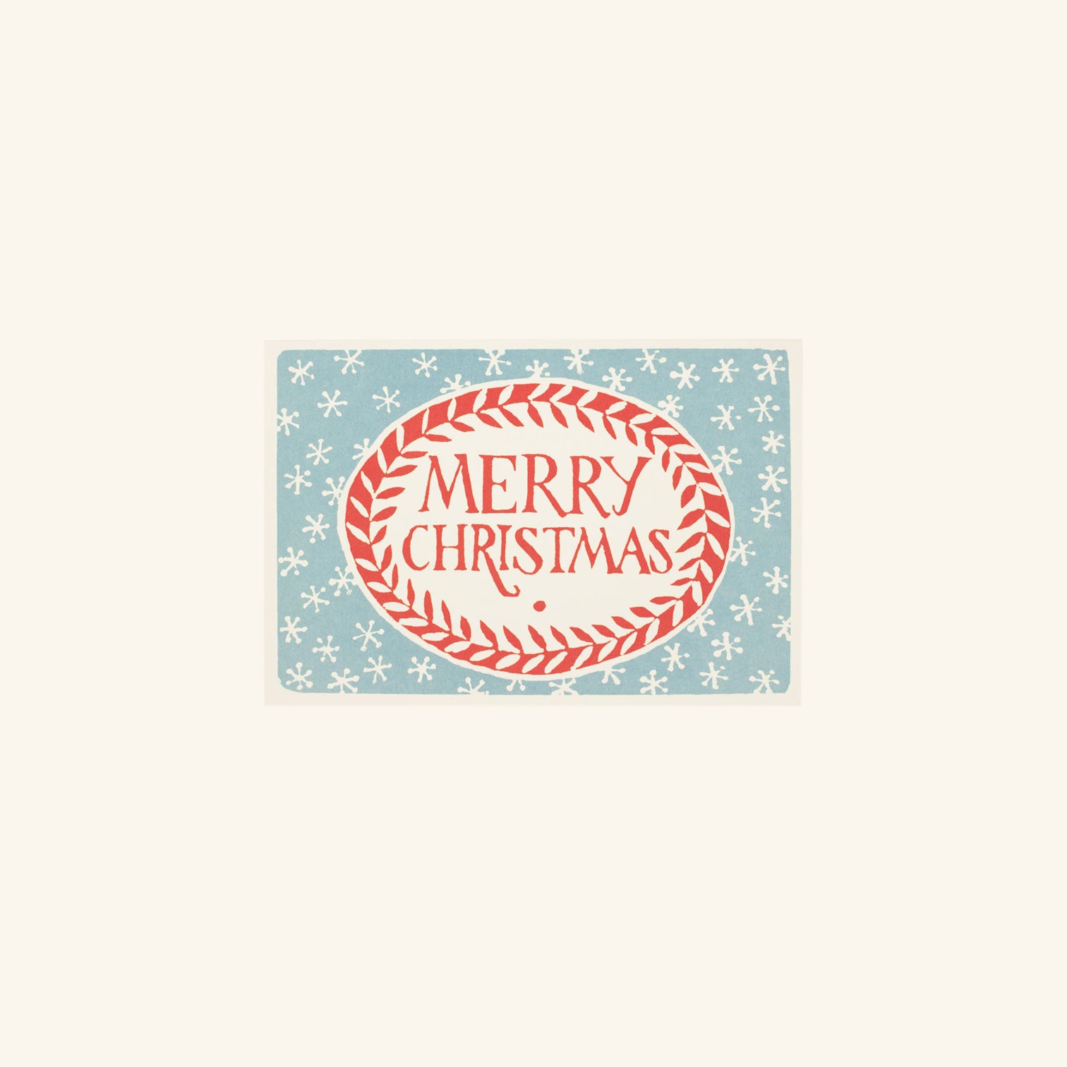 Pack of 10 Merry Christmas Red and Blue Card