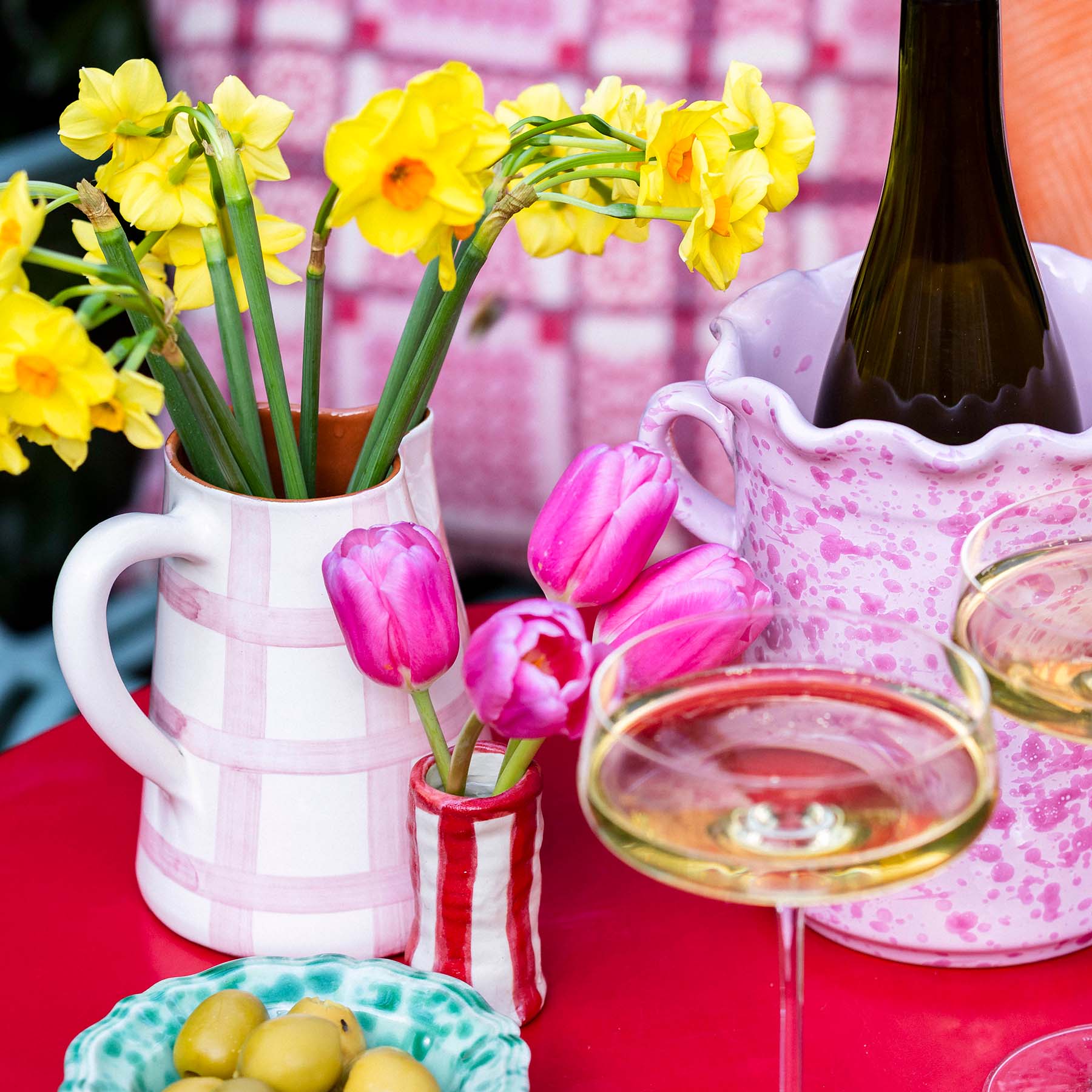 Gingham Jug