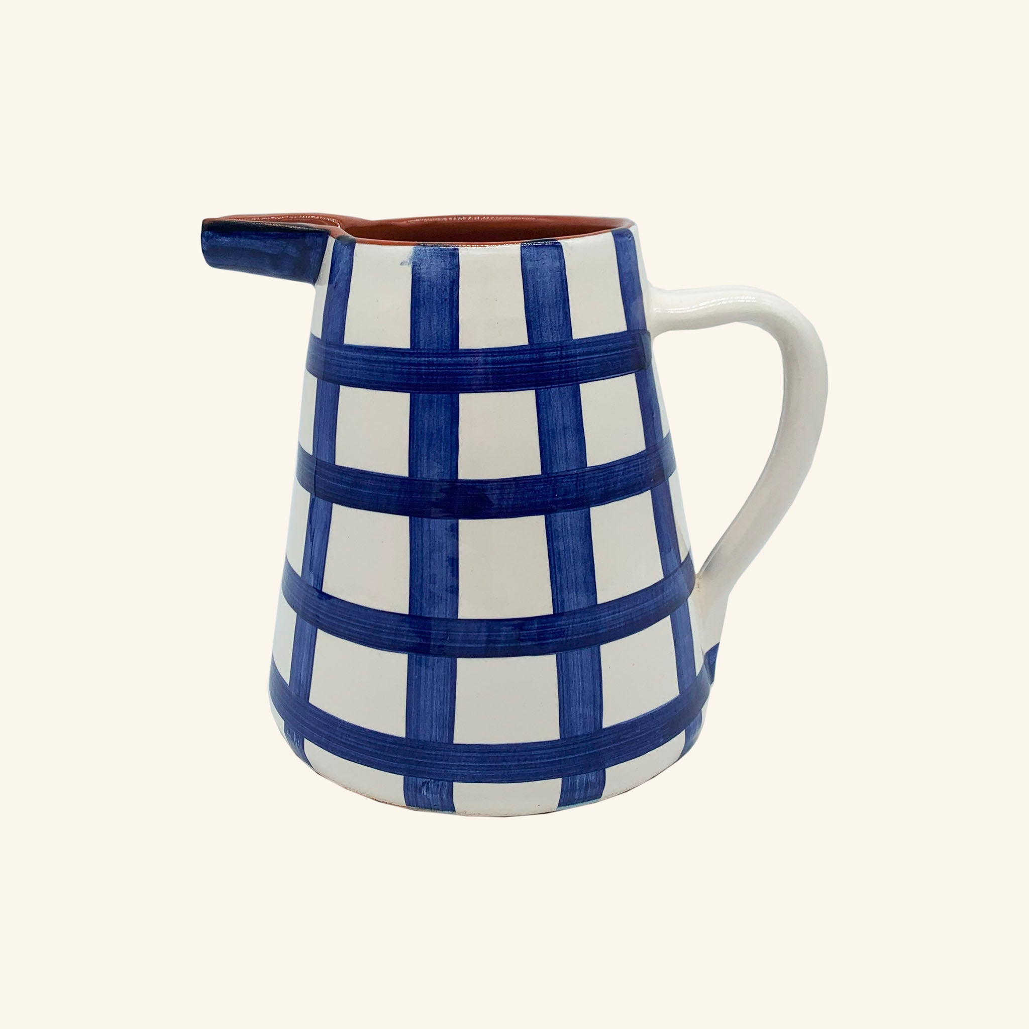 Gingham Pitcher