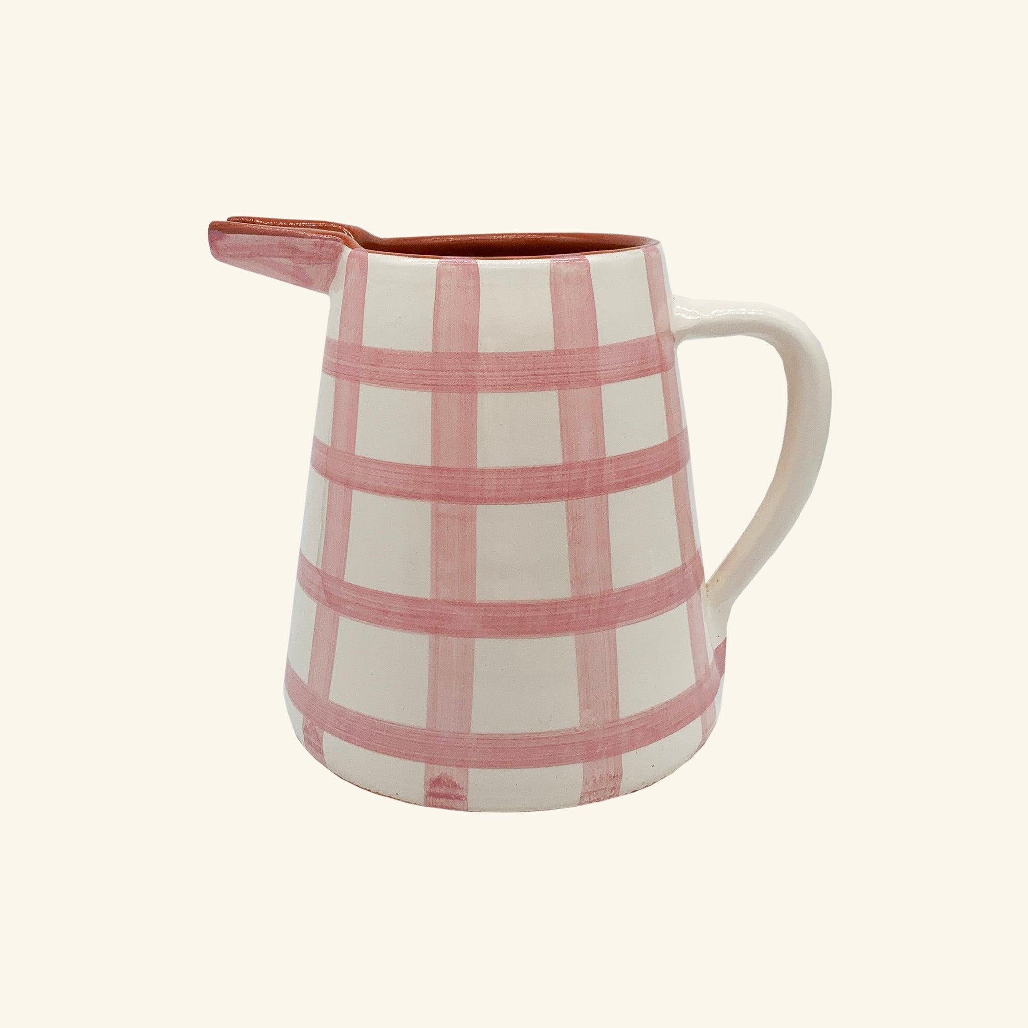 Gingham Pitcher
