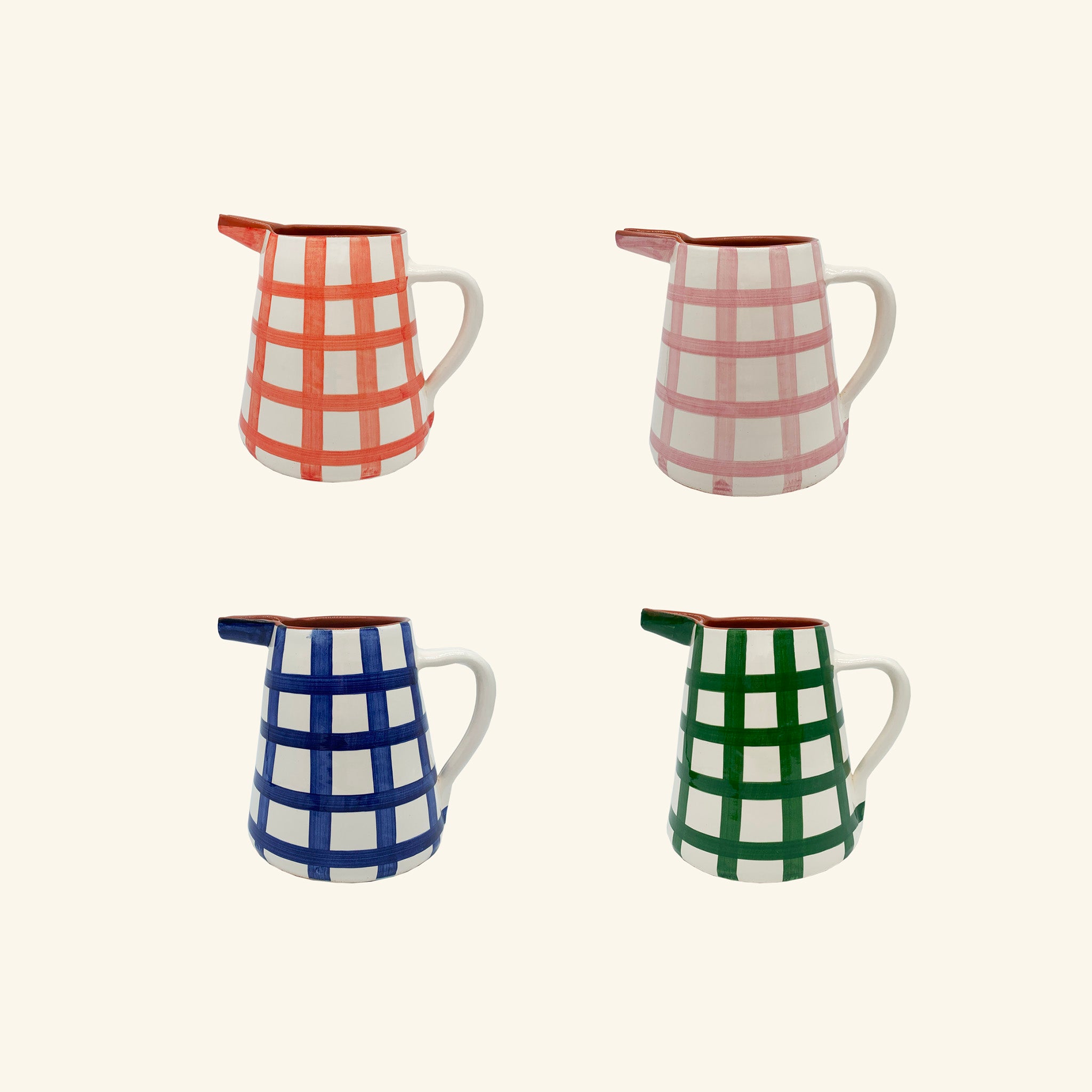 Gingham Pitcher