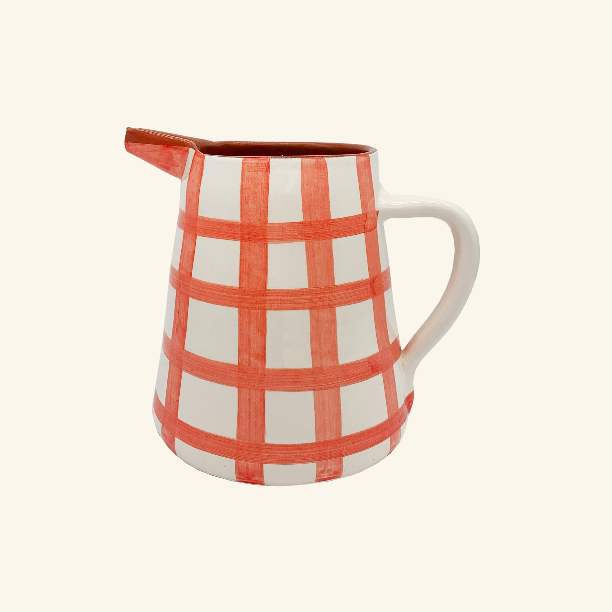 Gingham Pitcher