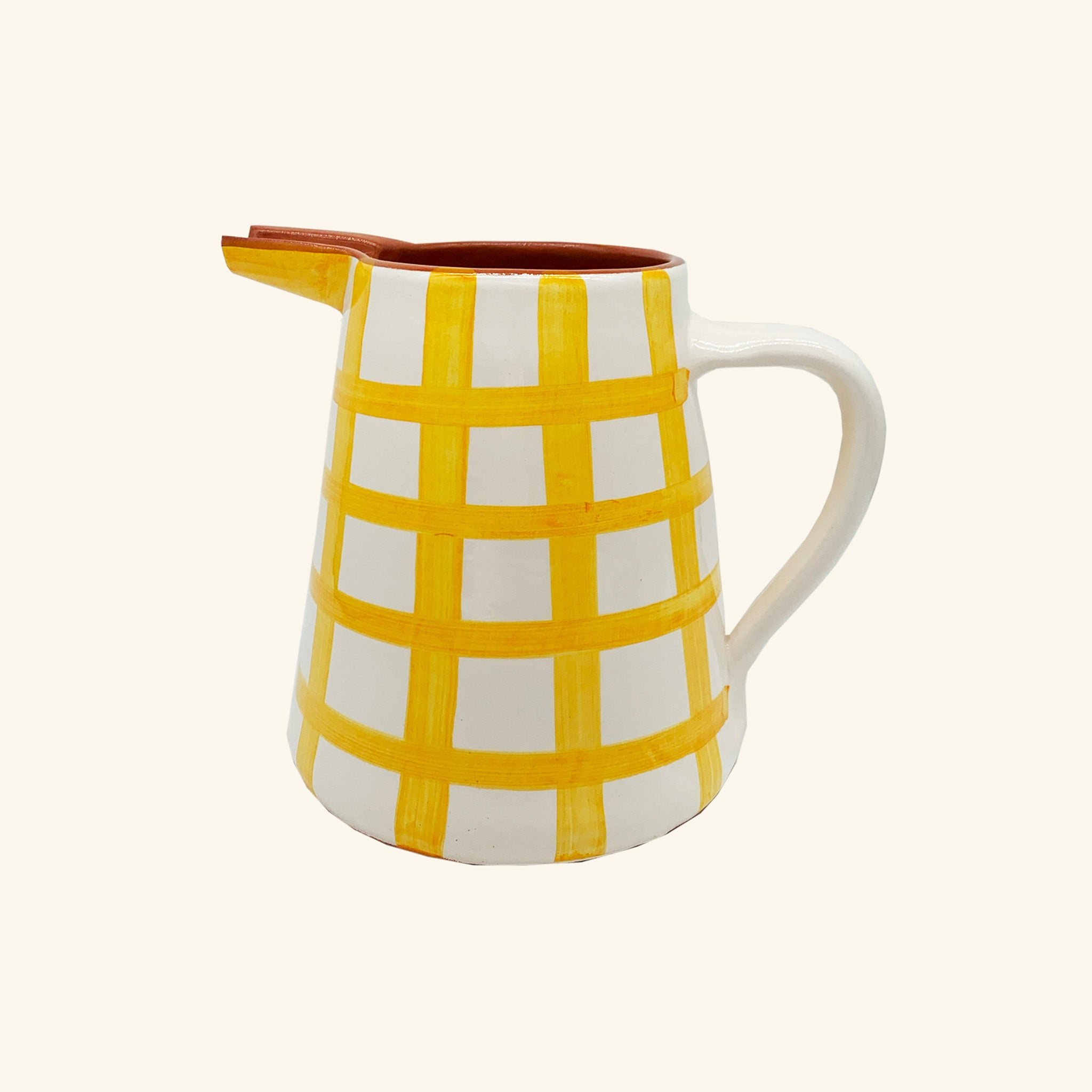 Gingham Pitcher