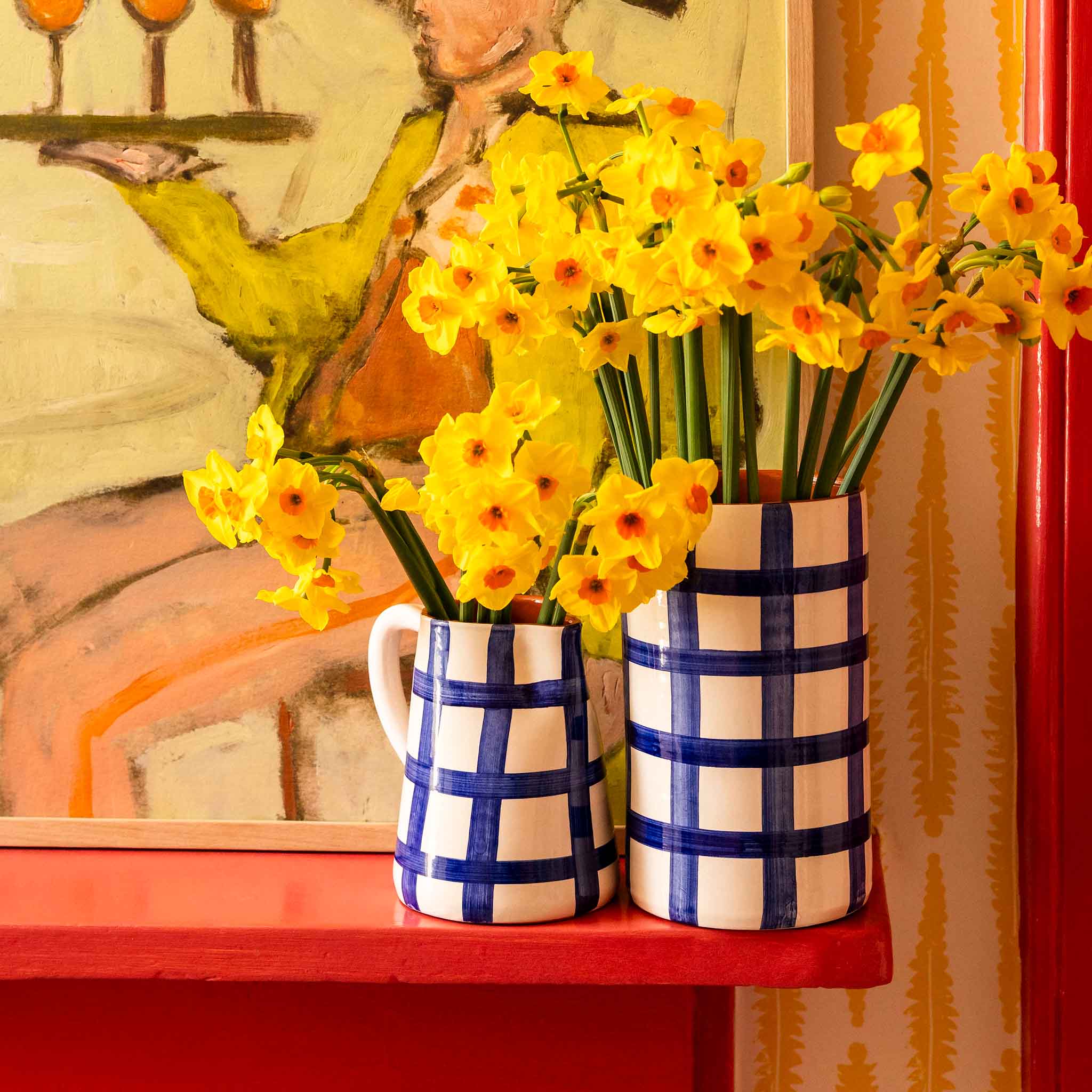 Gingham Vase