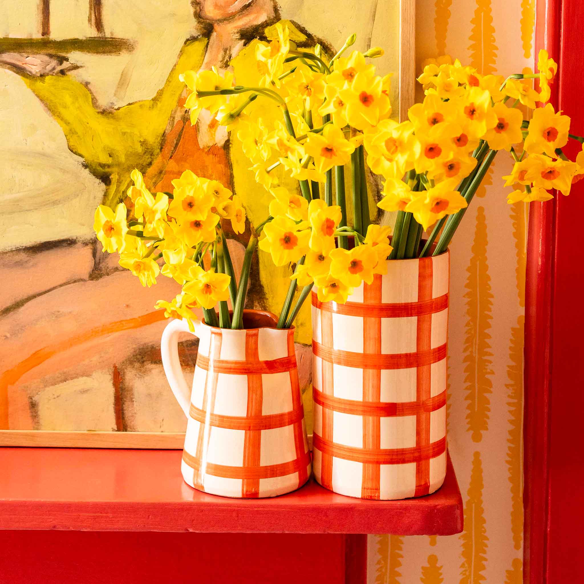 Gingham Vase