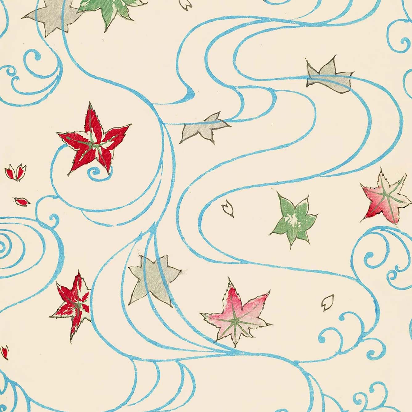 Falling Leaves (1896–97) Wallpaper by Furuya Kōrin