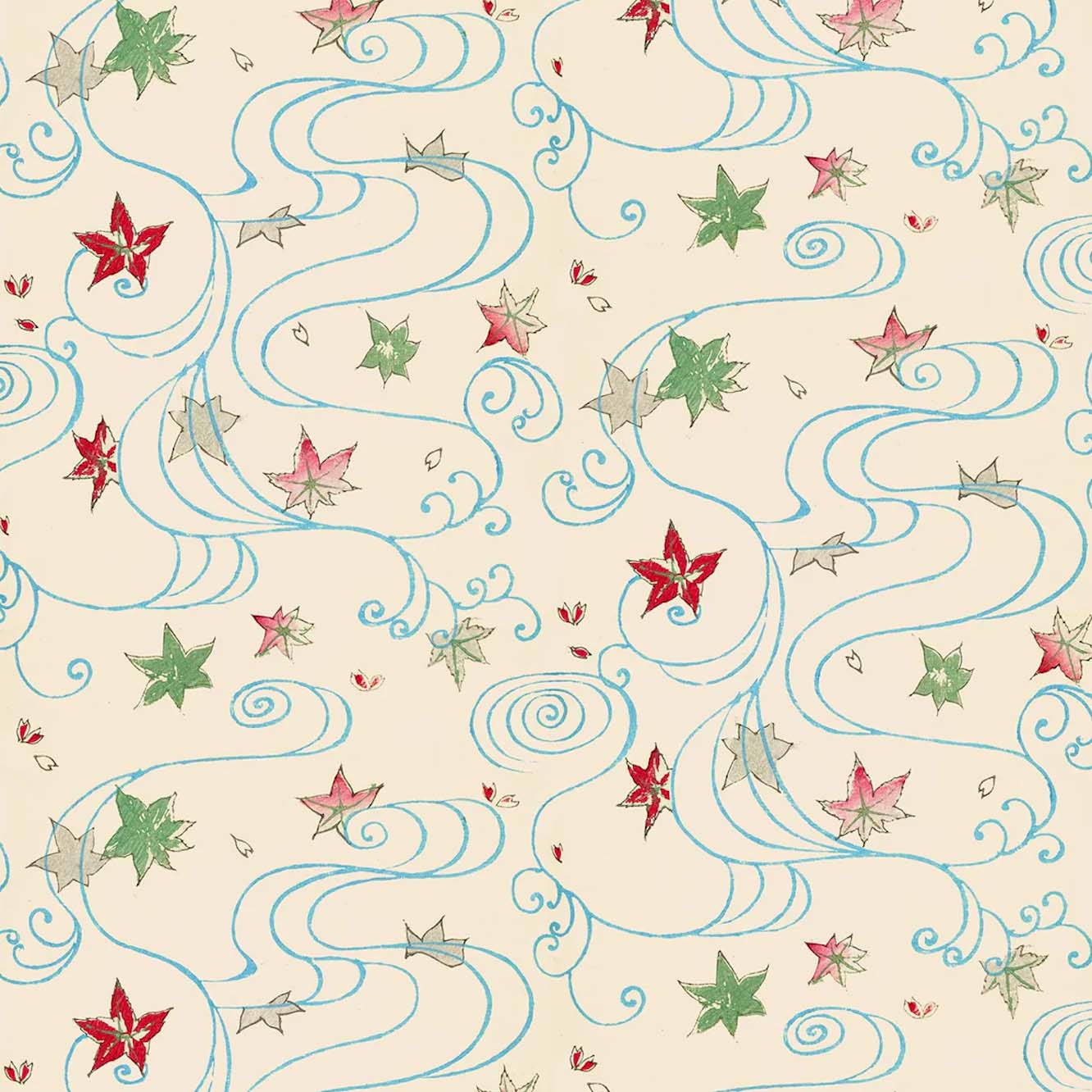 Falling Leaves (1896–97) Wallpaper by Furuya Kōrin