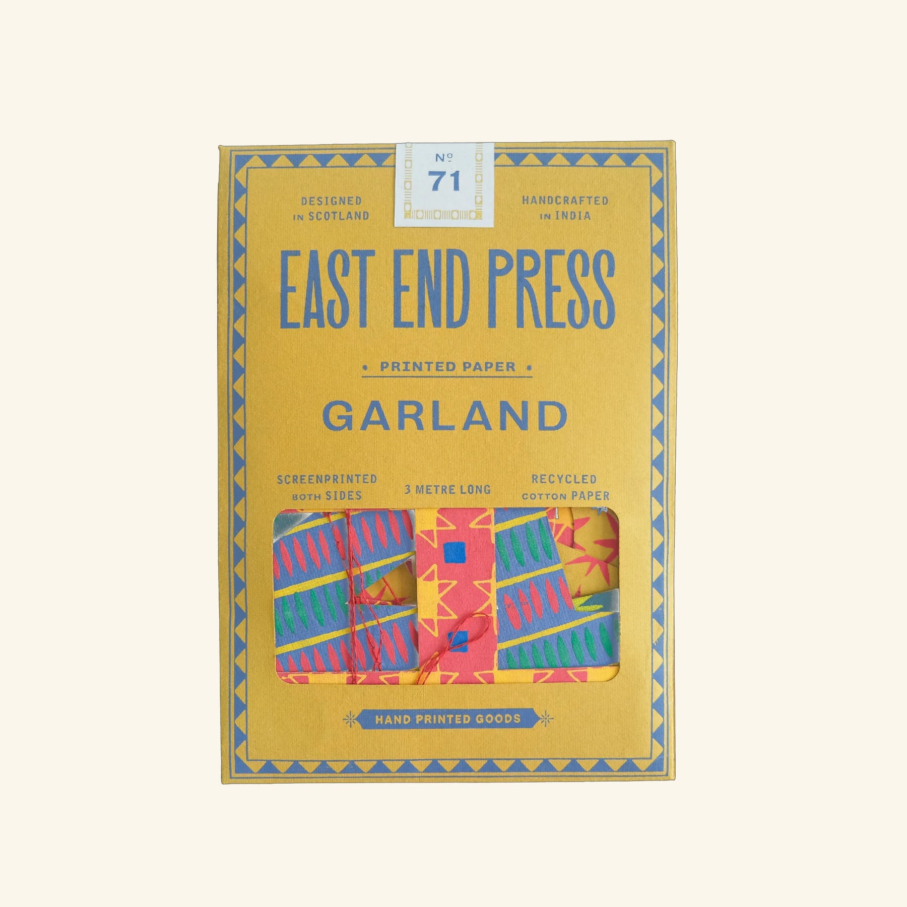 Bright Happy Birthday Sewn Garland East End Press