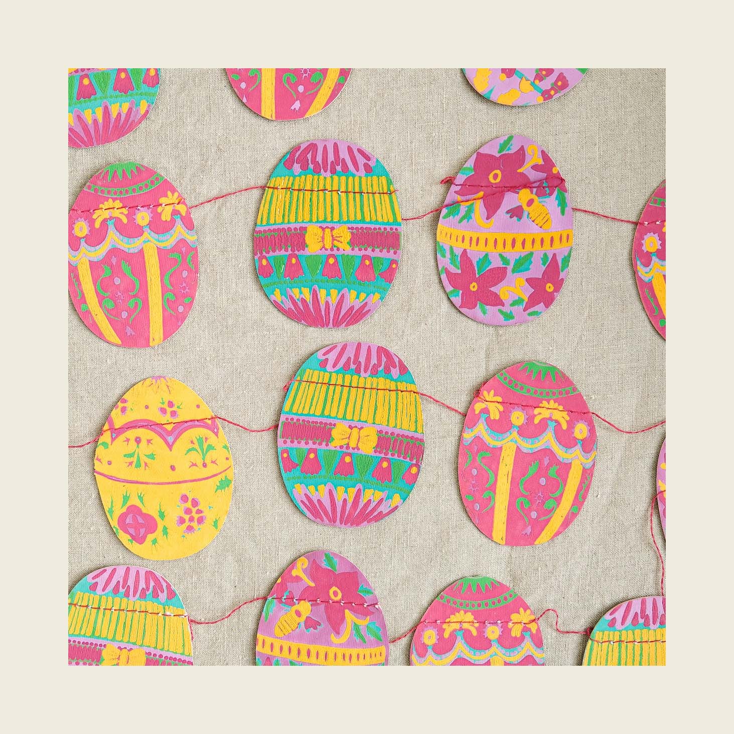 Easter Egg Sewn Garland East End Press