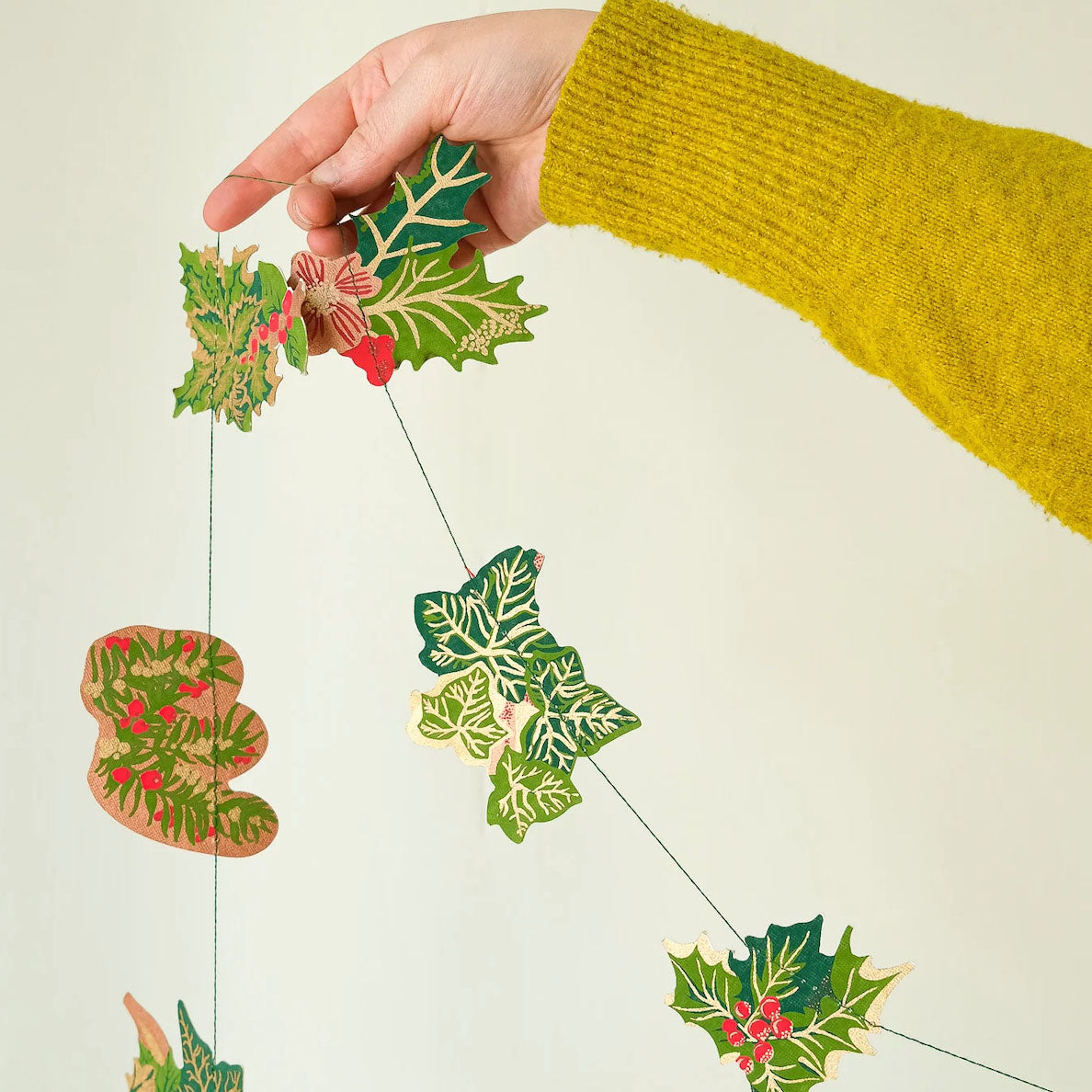 Holly and Ivy Sewn Garland