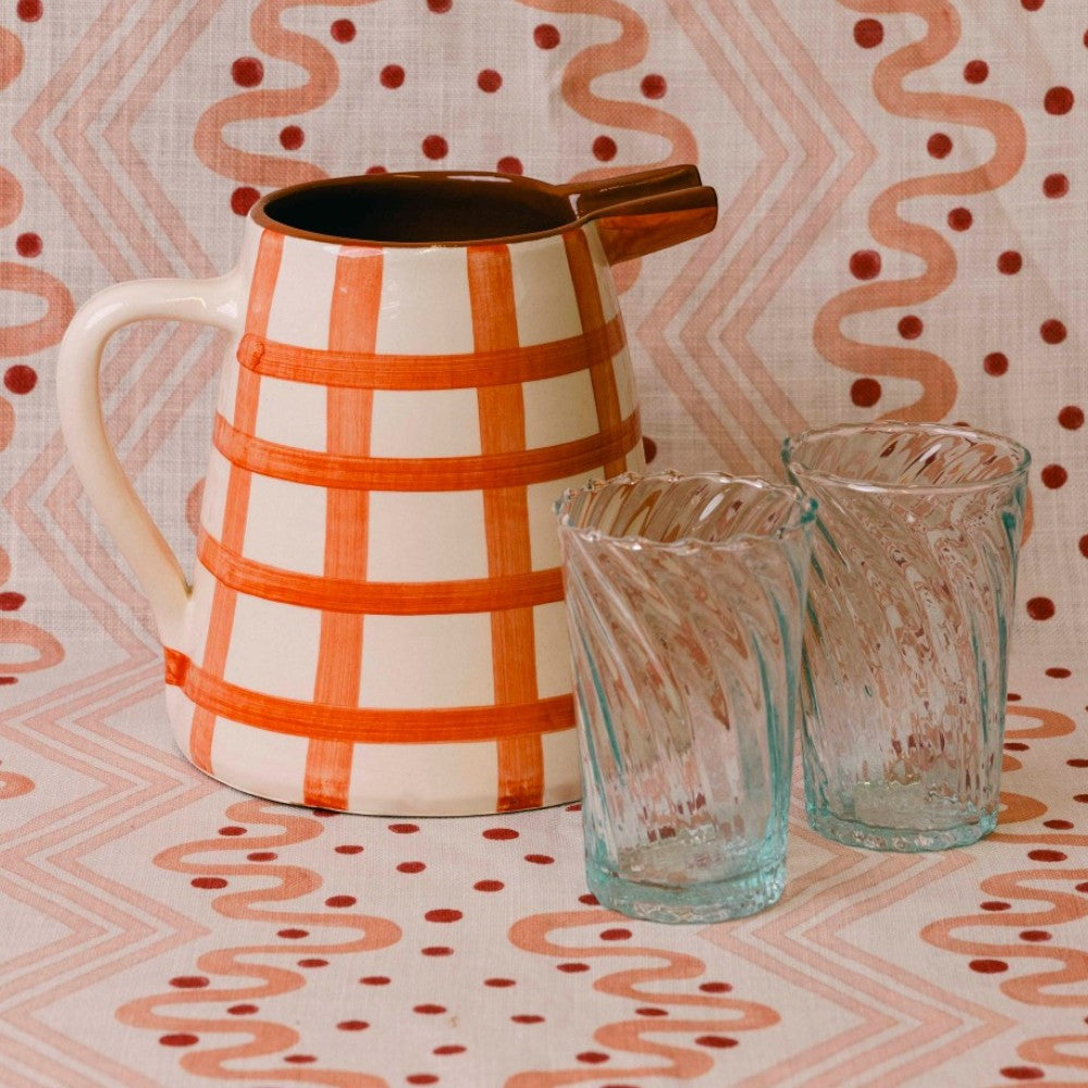 Gingham Pitcher