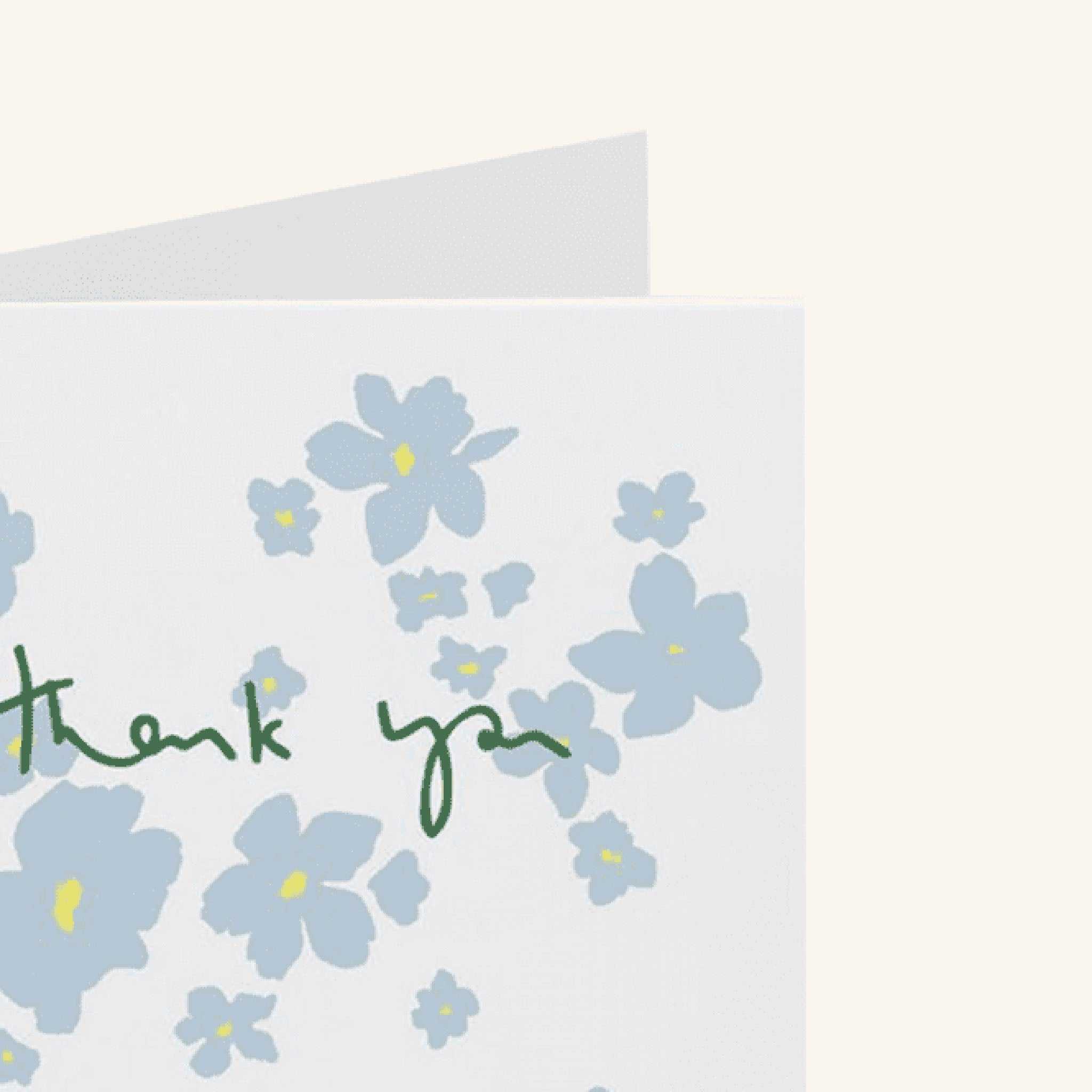 Blue Flower Thank You Card Heather Evelyn