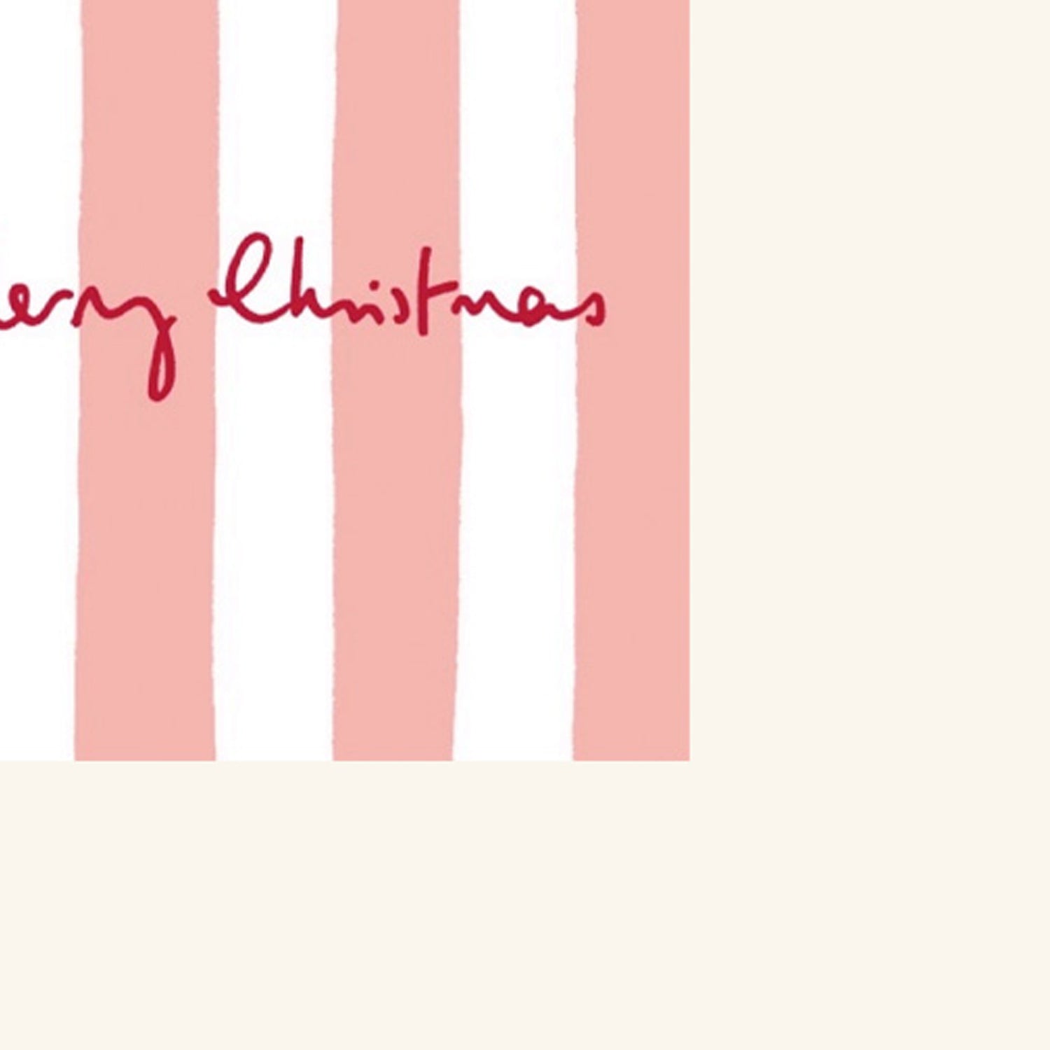Candy Stripe Merry Christmas Card Pack of 6