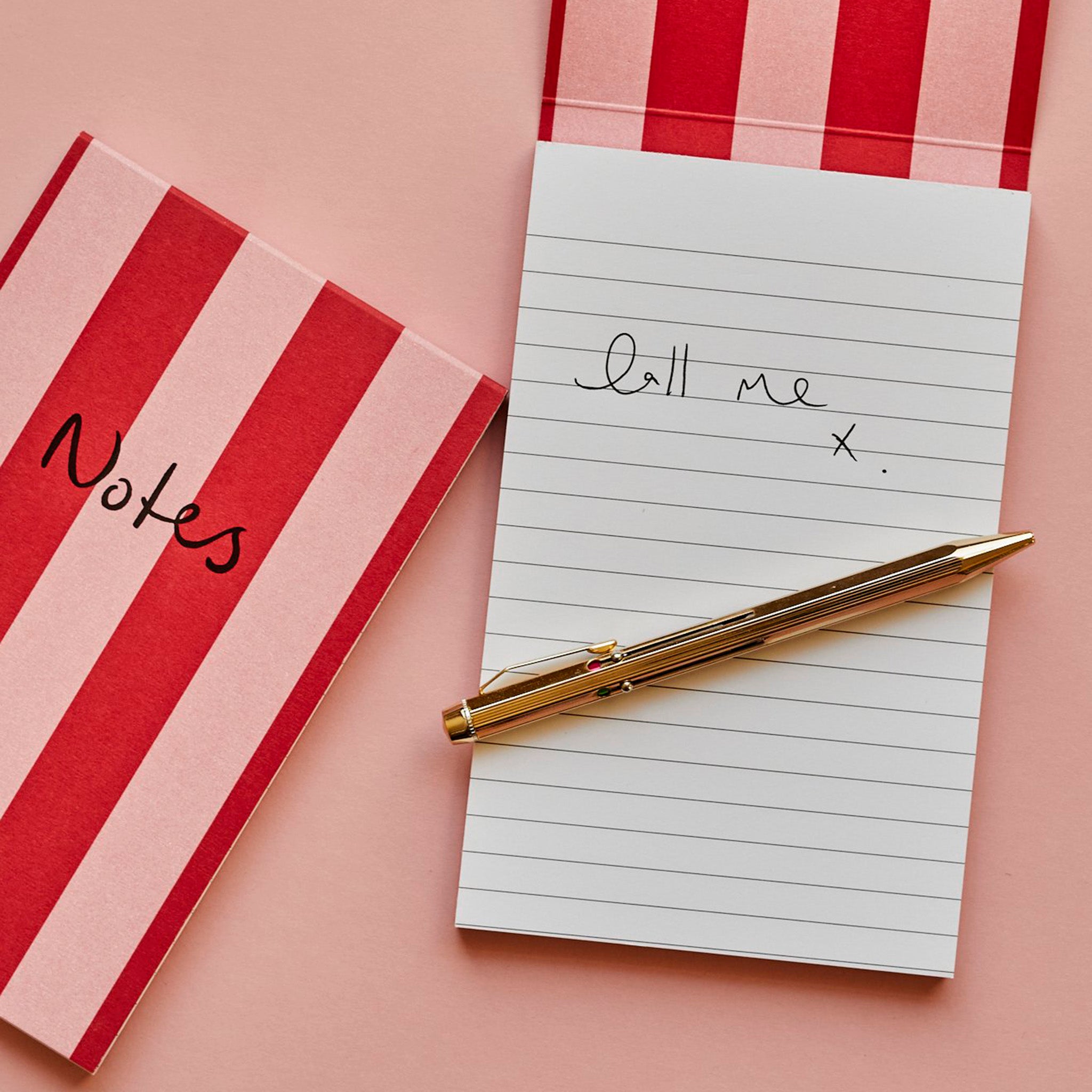 Pink and Red Stripe Notepad