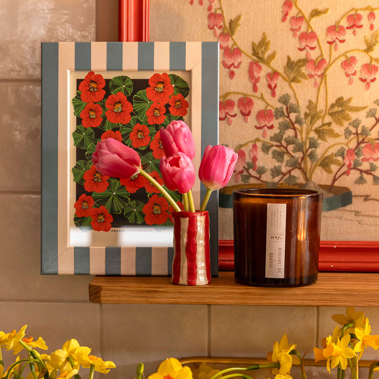 Candy Stripe Bud Vase