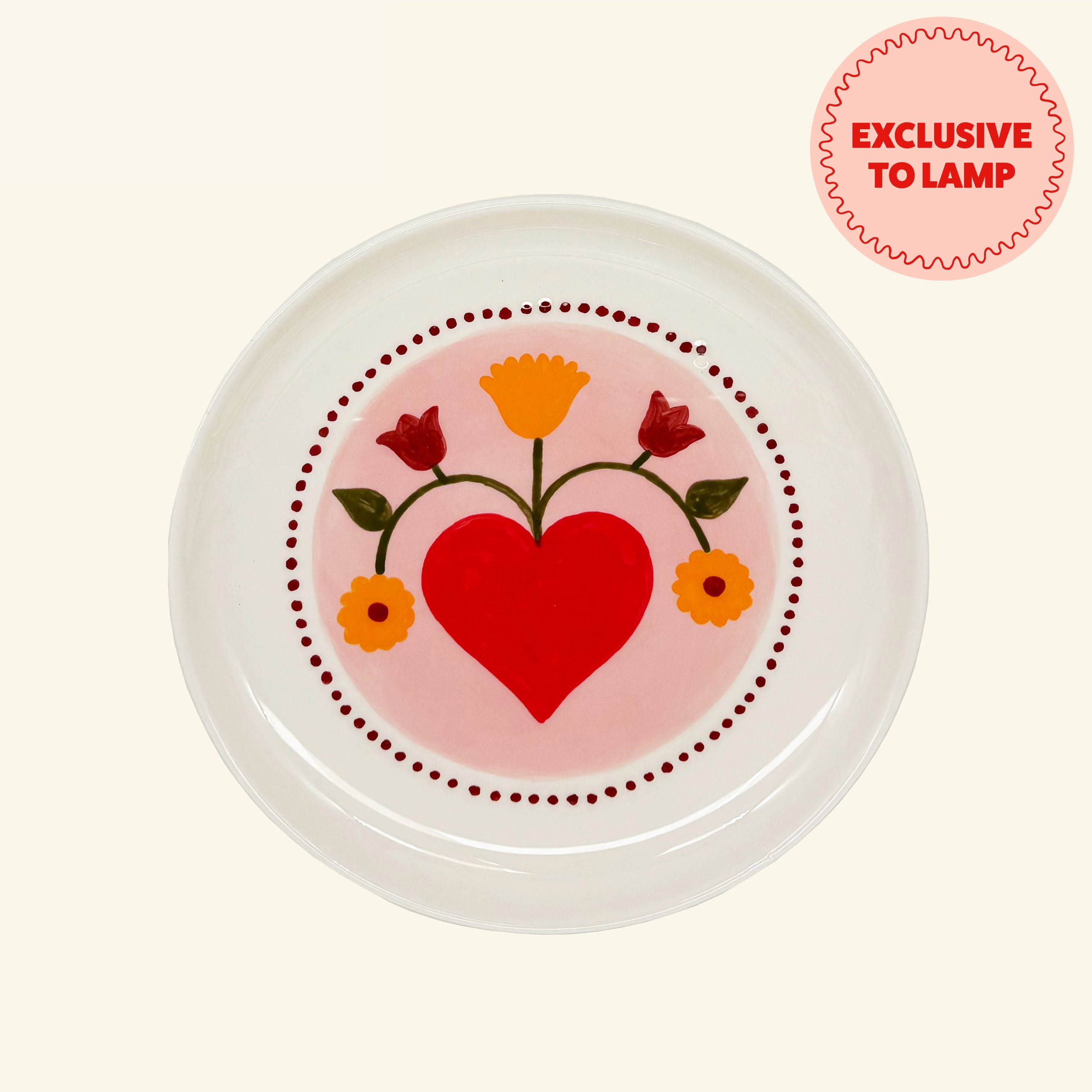 Heart and Flower Plate