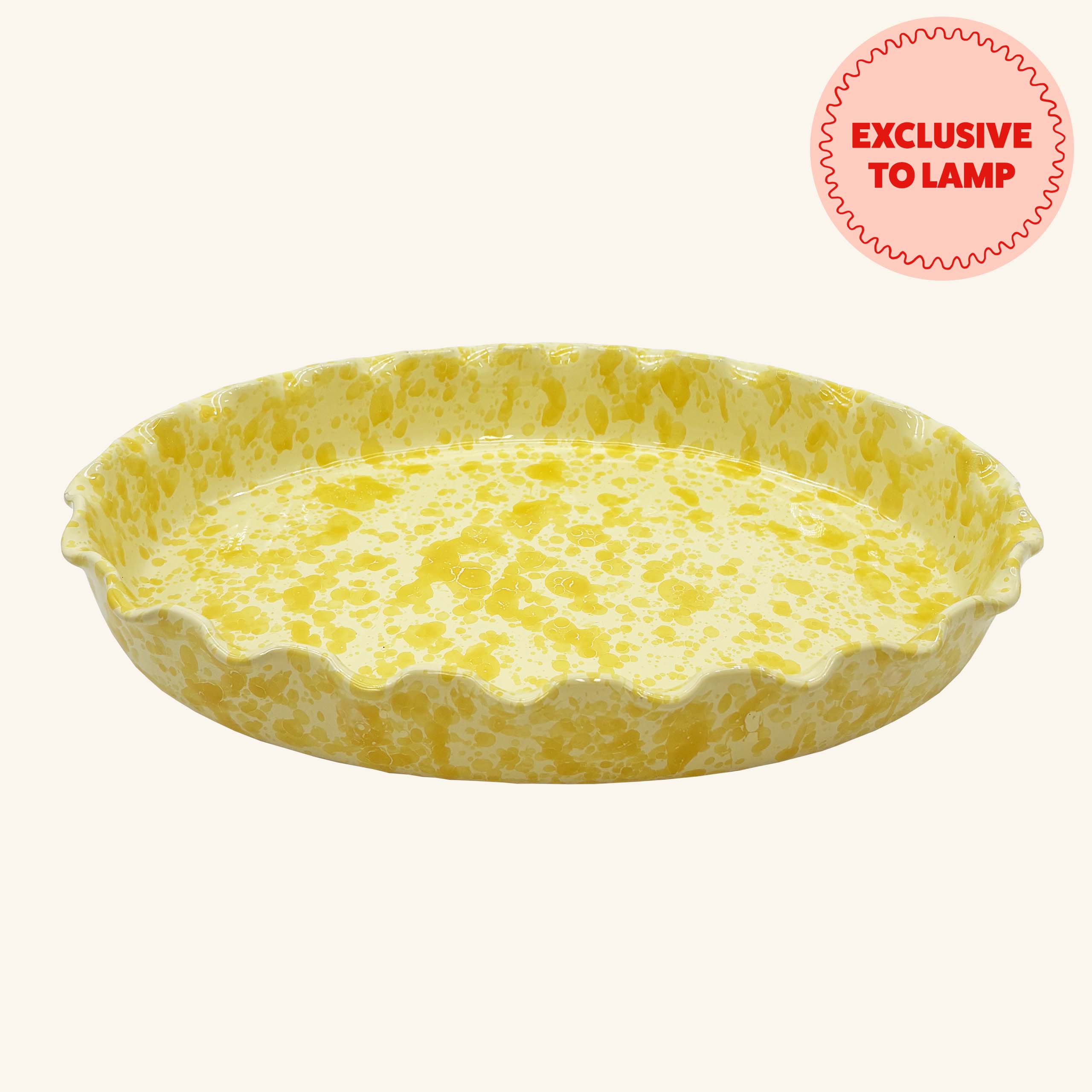 Frill Edge Splatterware Dish