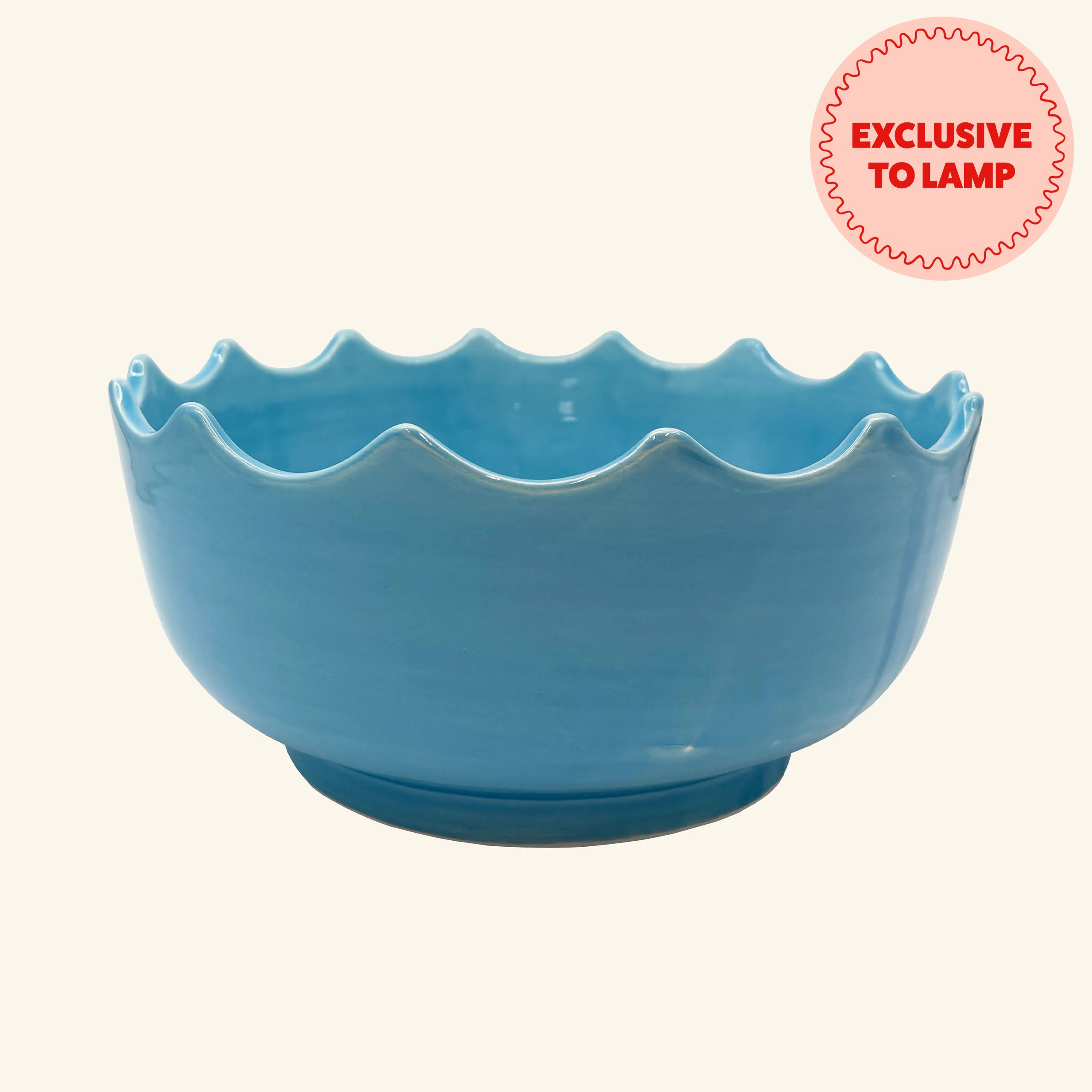 Large Scalloped Edge Bowl