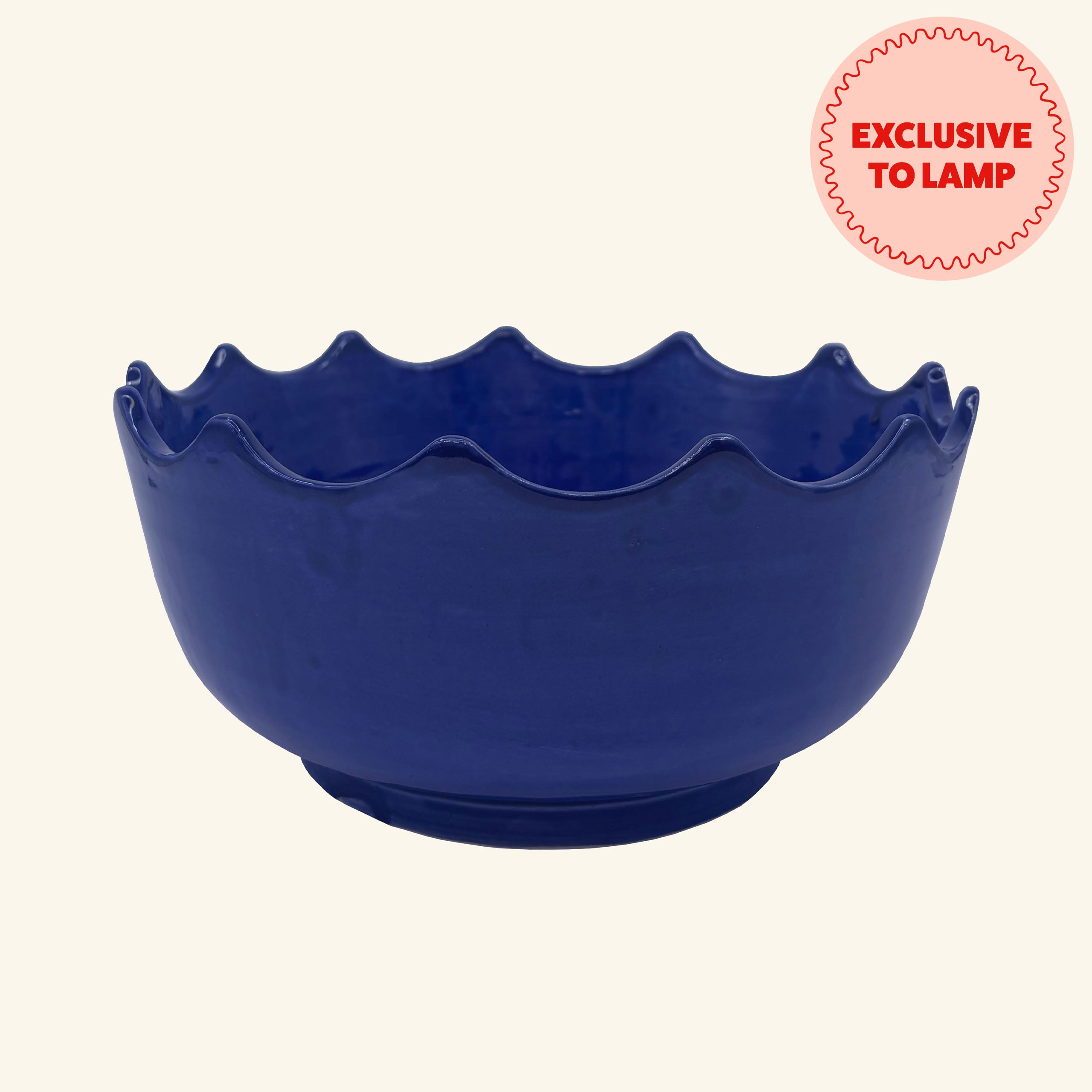 Large Scalloped Edge Bowl