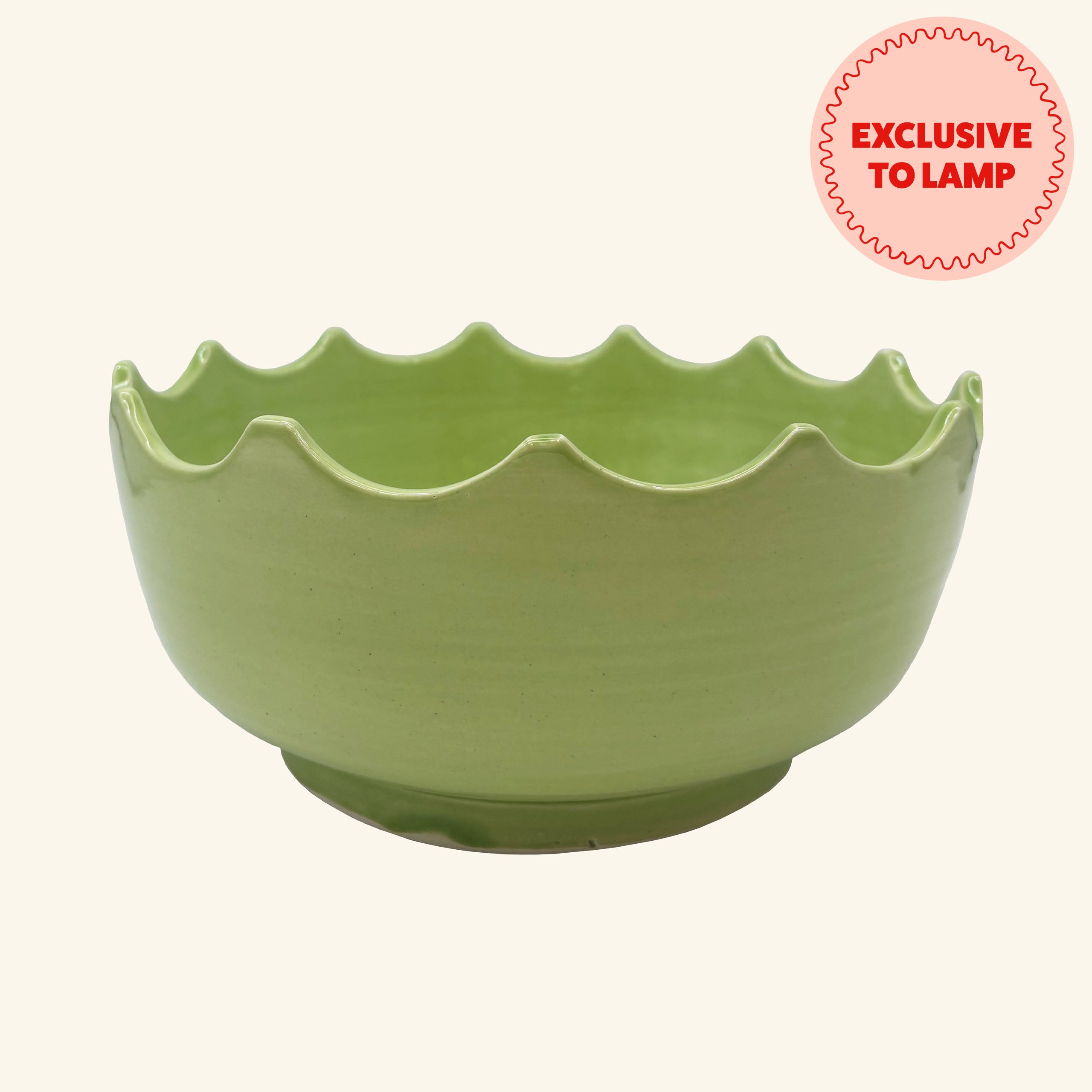 Large Scalloped Edge Bowl