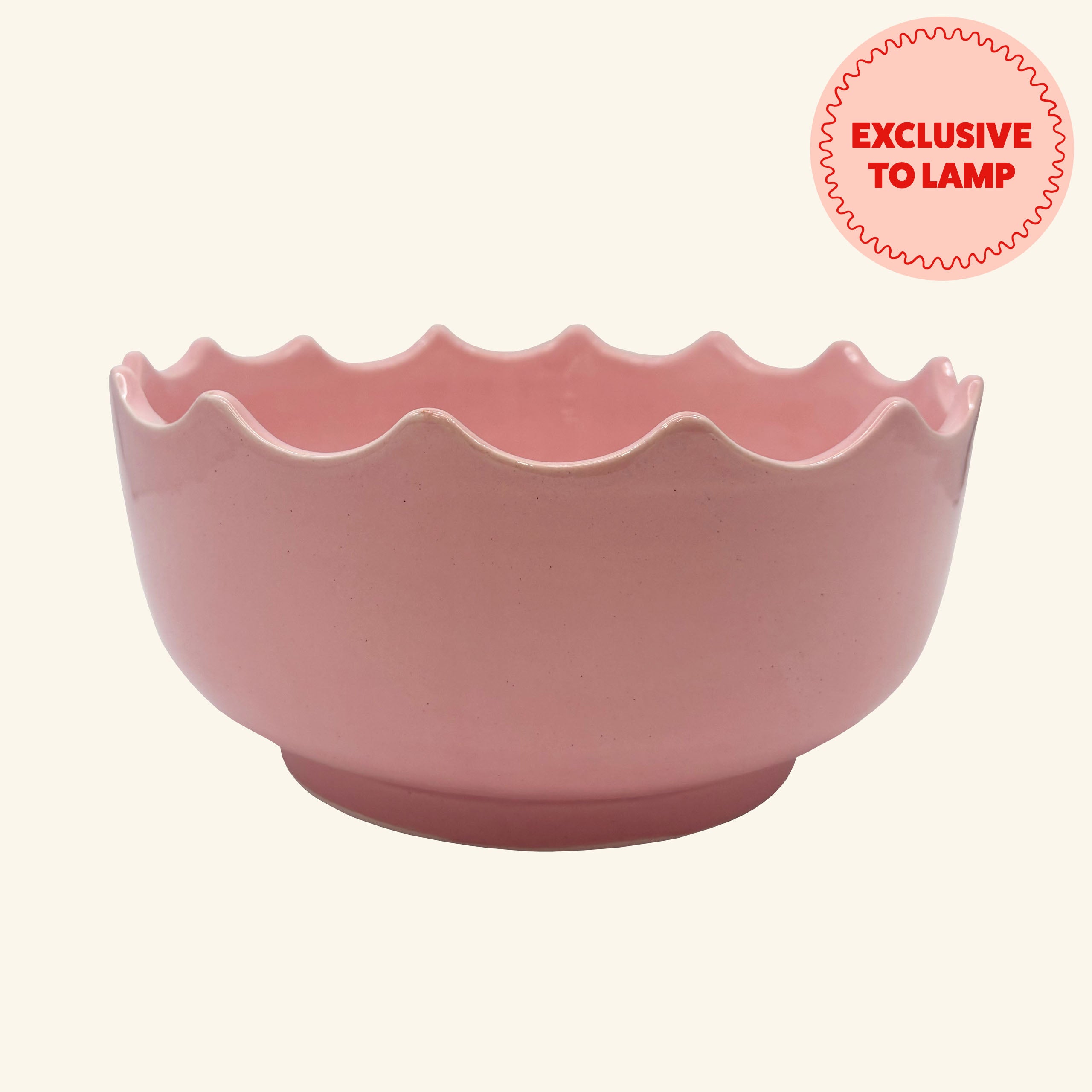 Large Scalloped Edge Bowl