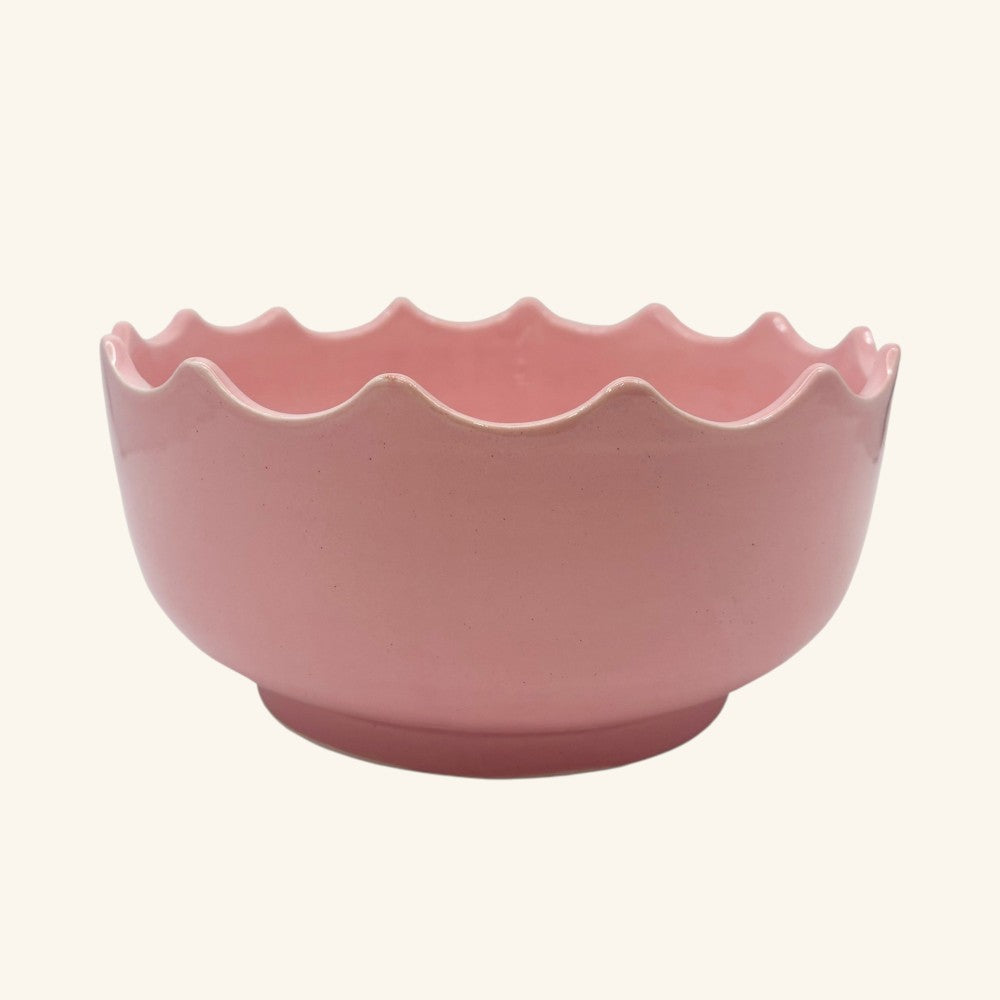 Large Scalloped Edge Bowl