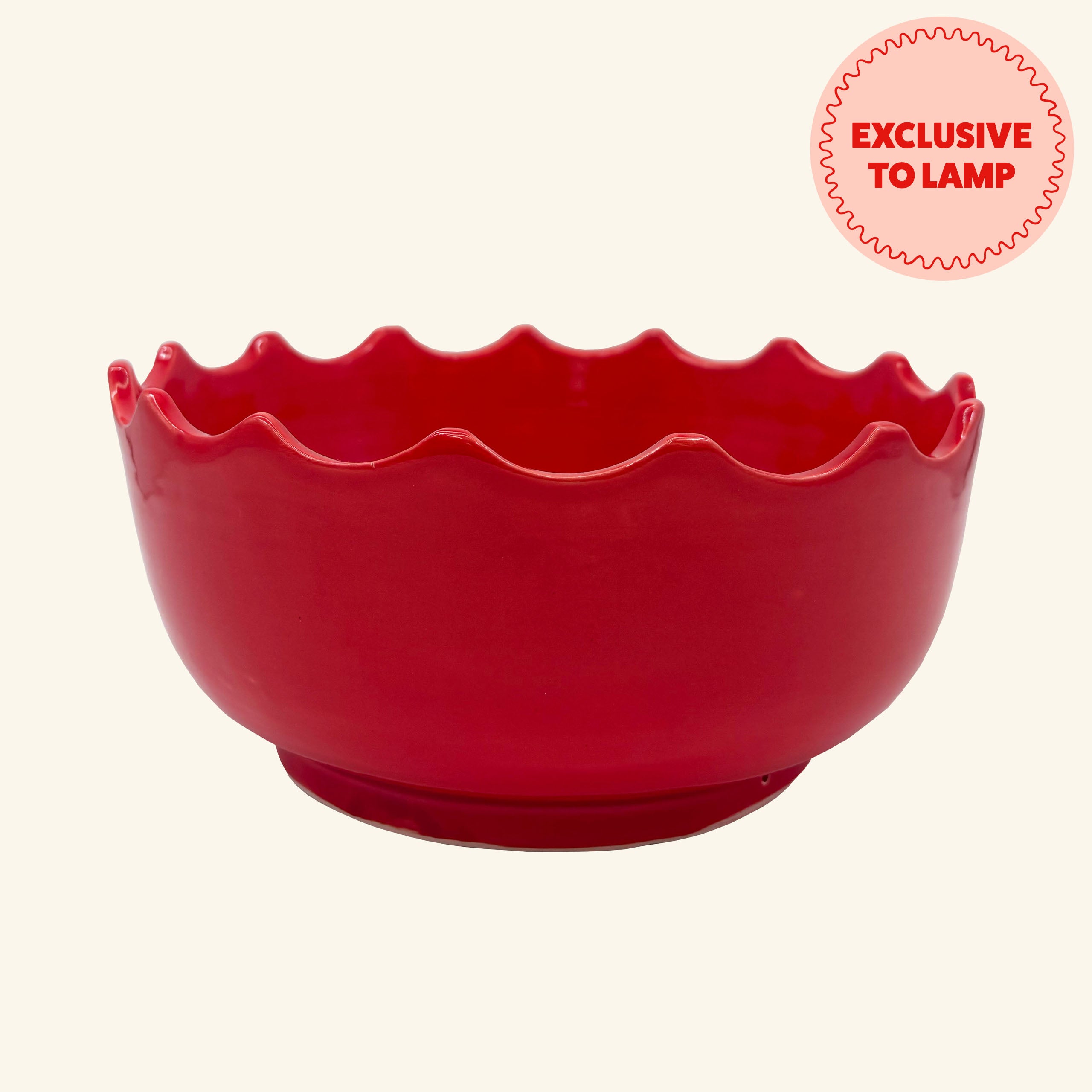 Large Scalloped Edge Bowl