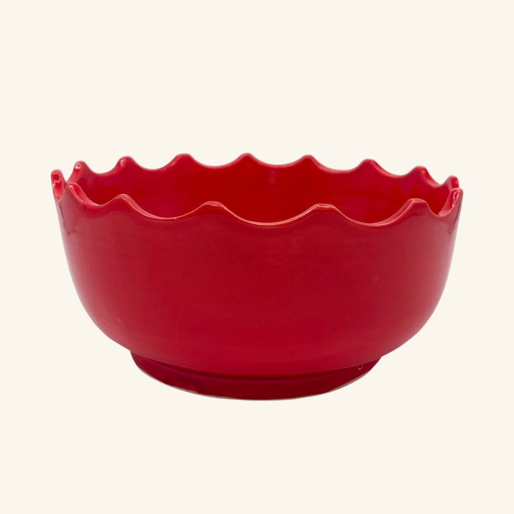 Large Scalloped Edge Bowl