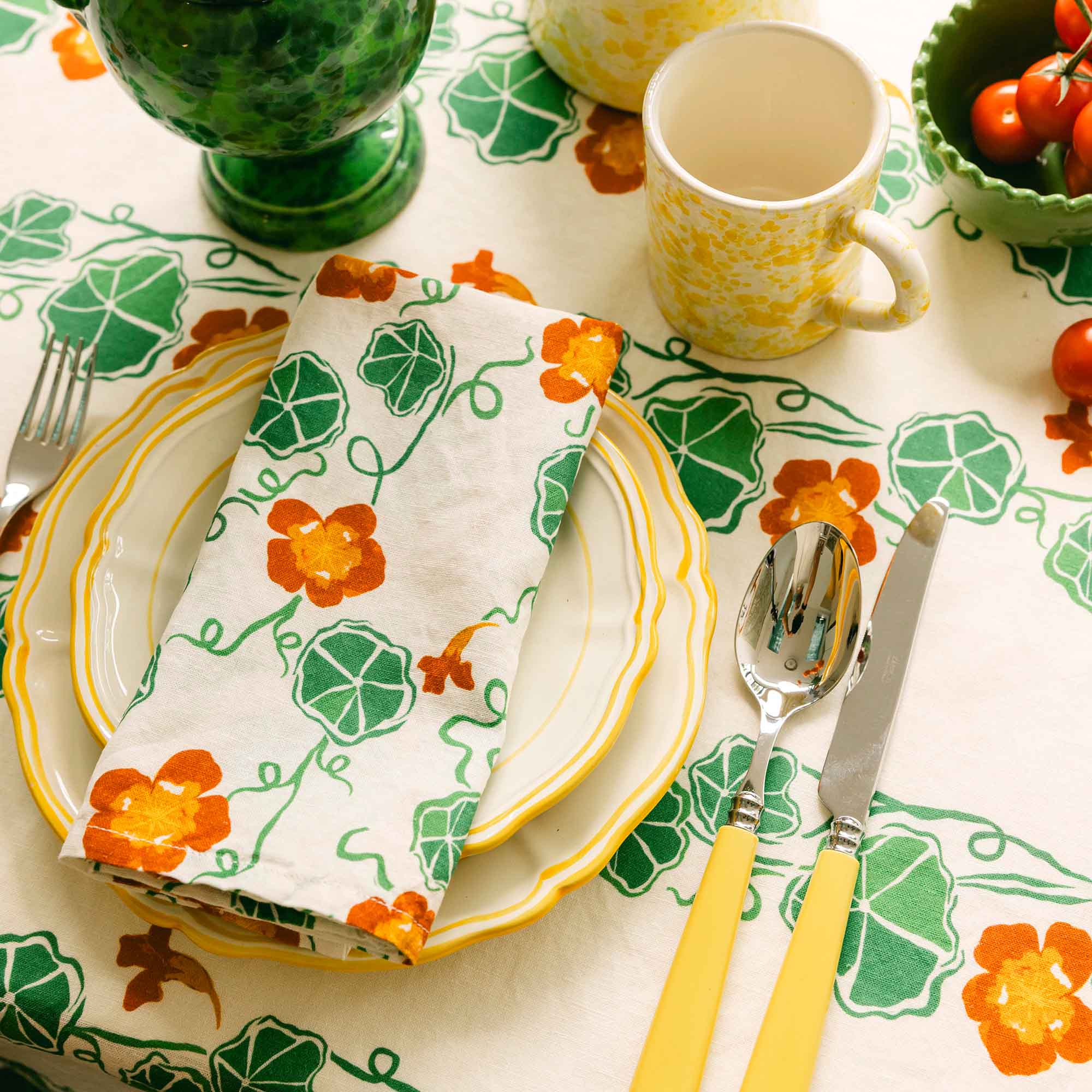 Botanical Striped Napkin - Set of 4