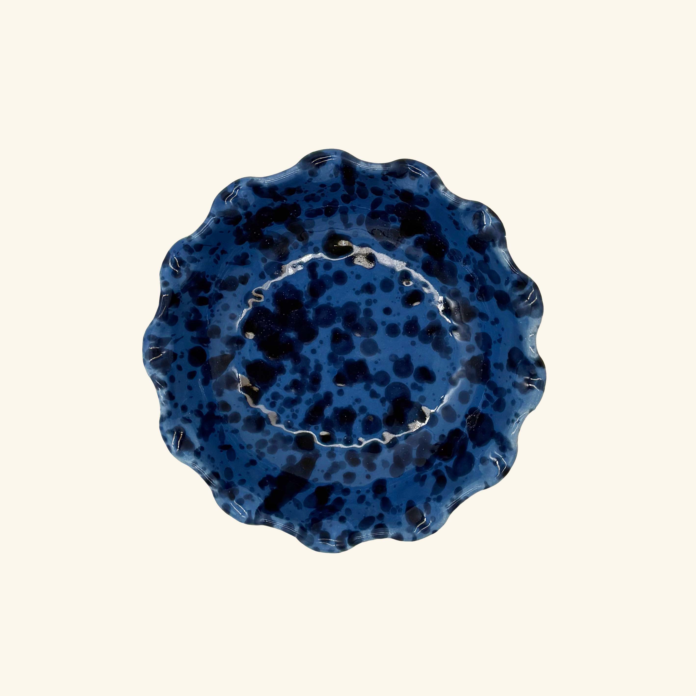 Medium Scalloped Splatterware Bowl