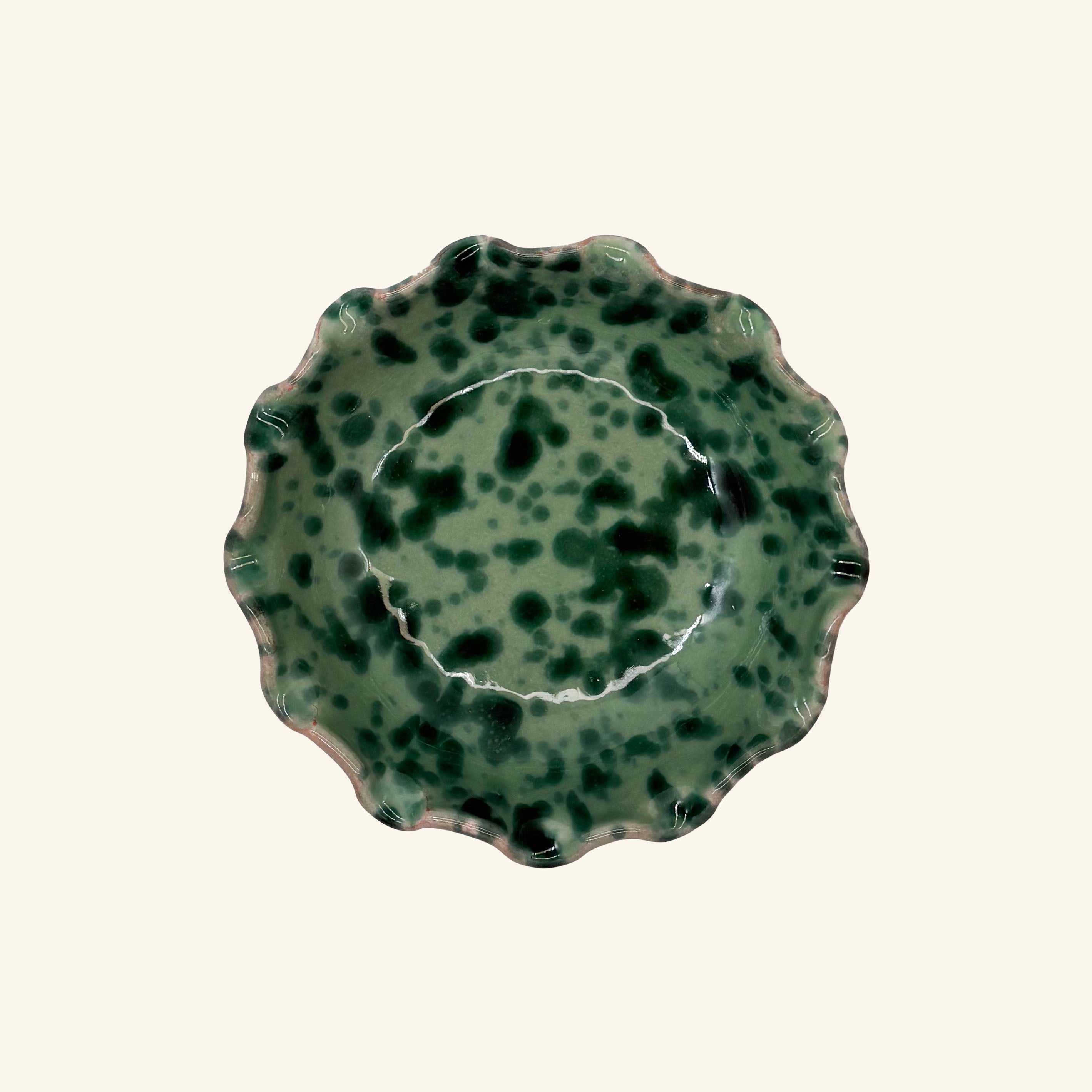 Medium Scalloped Splatterware Bowl