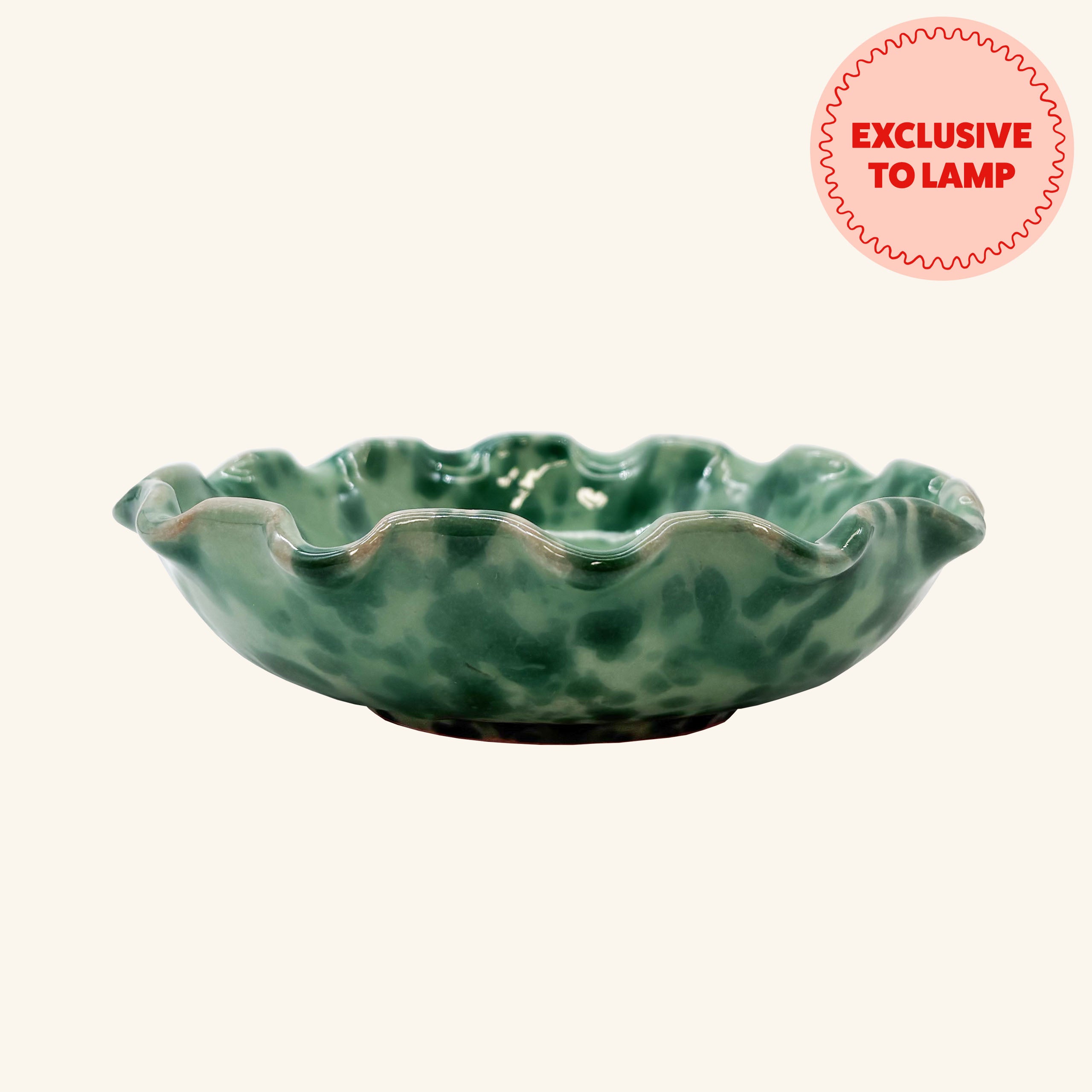 Medium Scalloped Splatterware Bowl