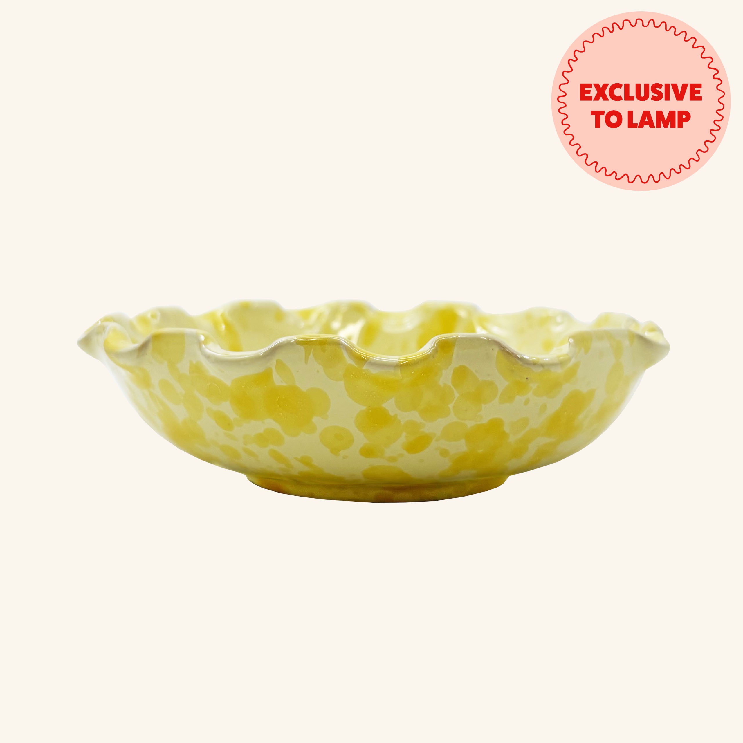 Medium Scalloped Splatterware Bowl