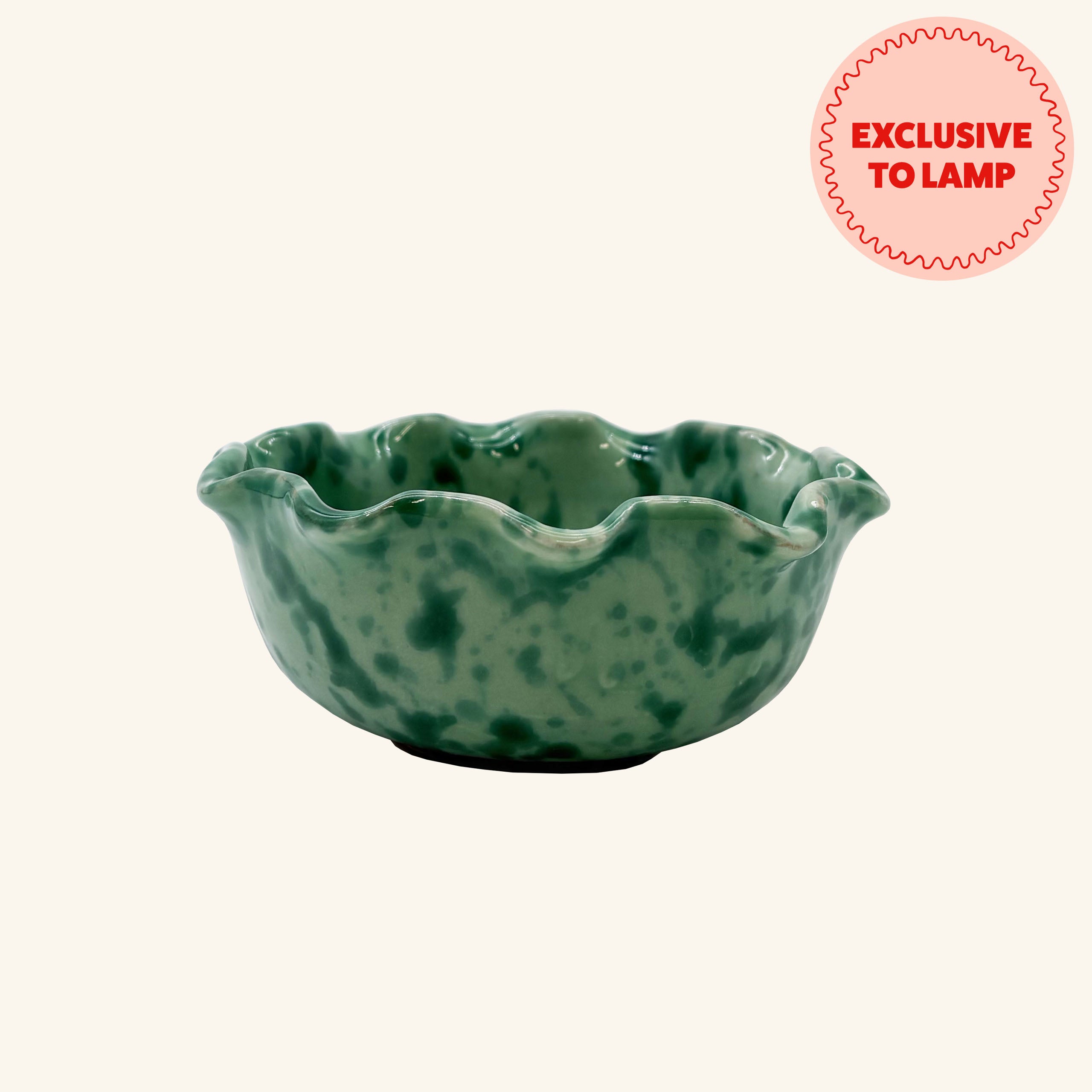 Small Scalloped Splatterware Bowl