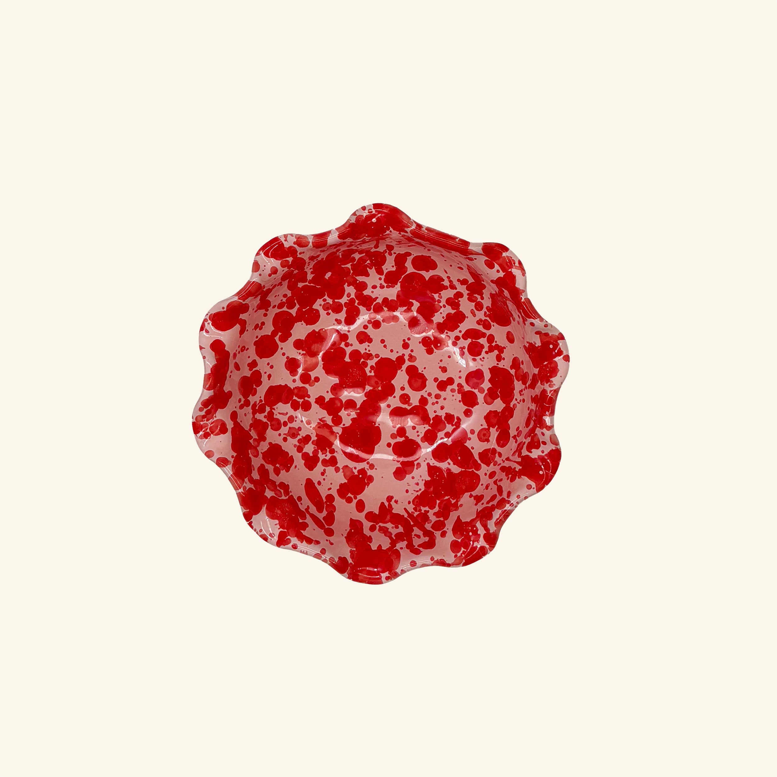 Small Scalloped Splatterware Bowl