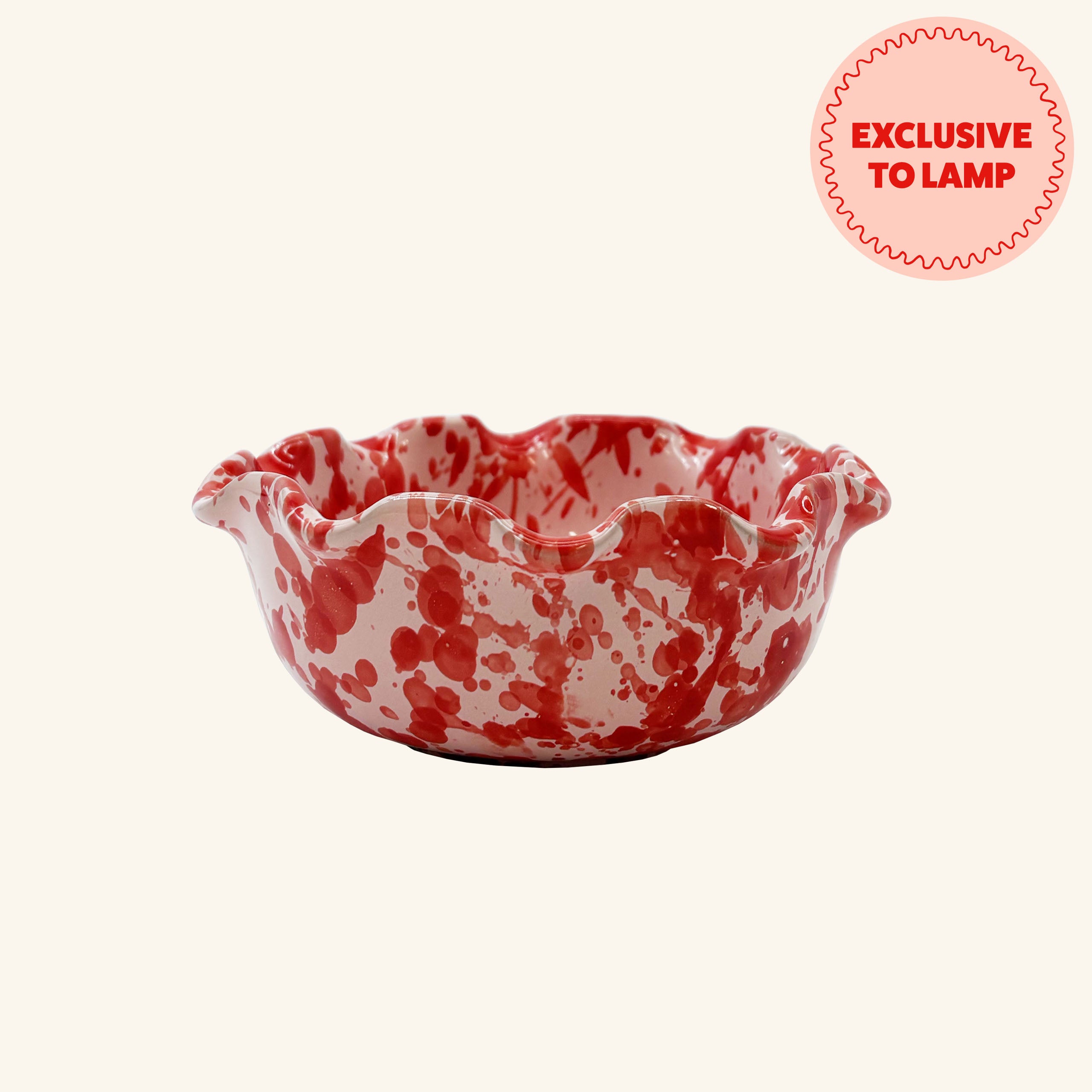 Small Scalloped Splatterware Bowl