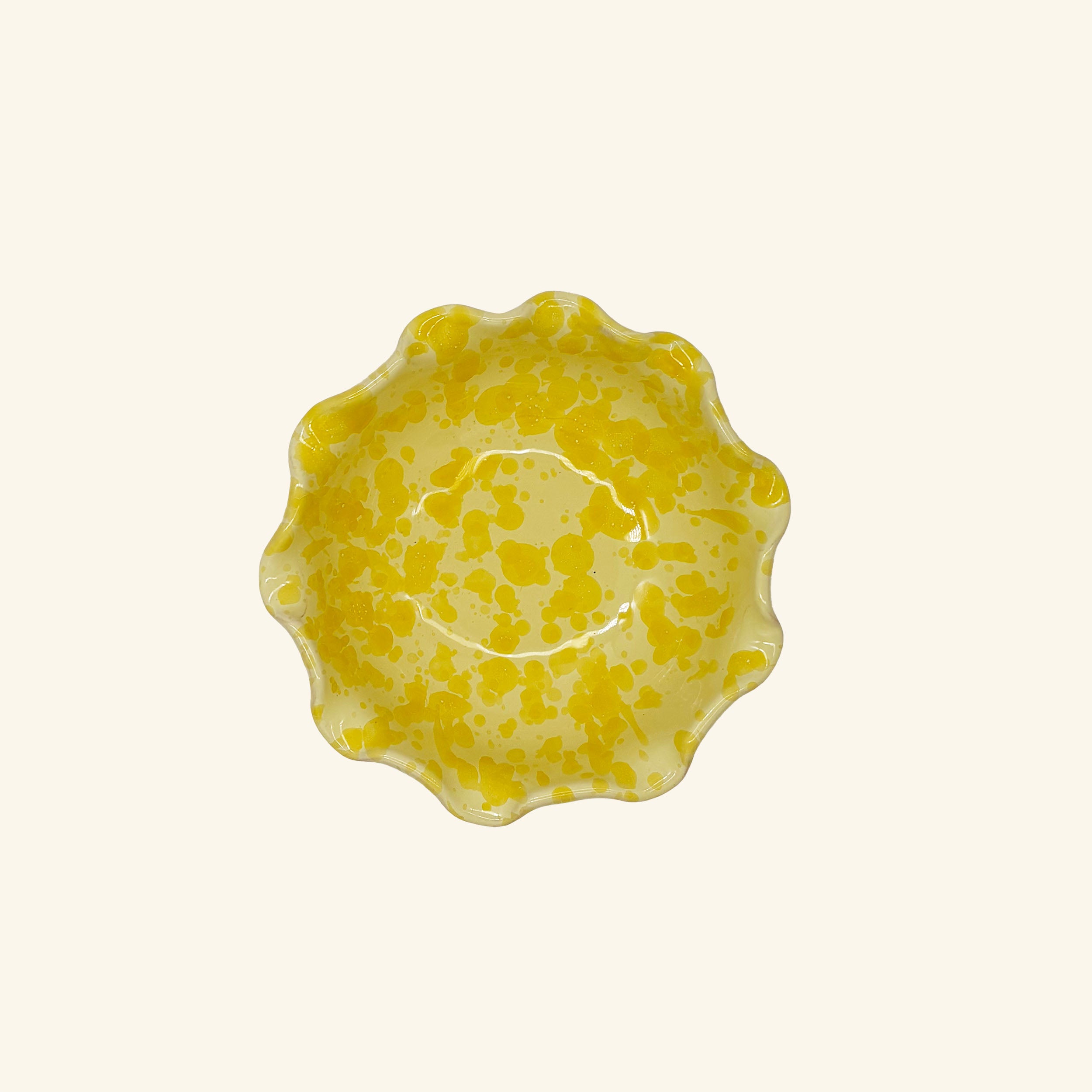 Small Scalloped Splatterware Bowl