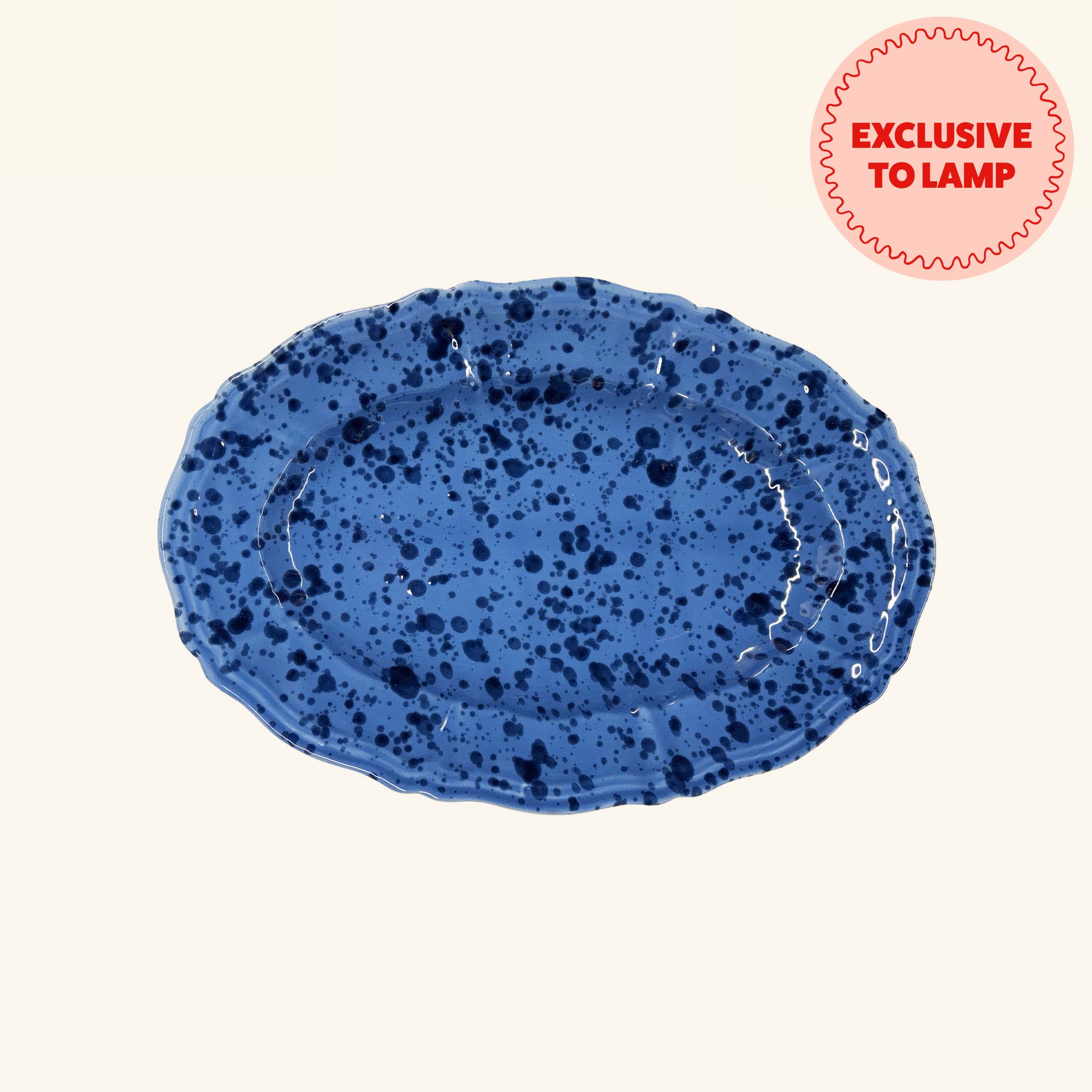 Medium Splatterware Oval Platter