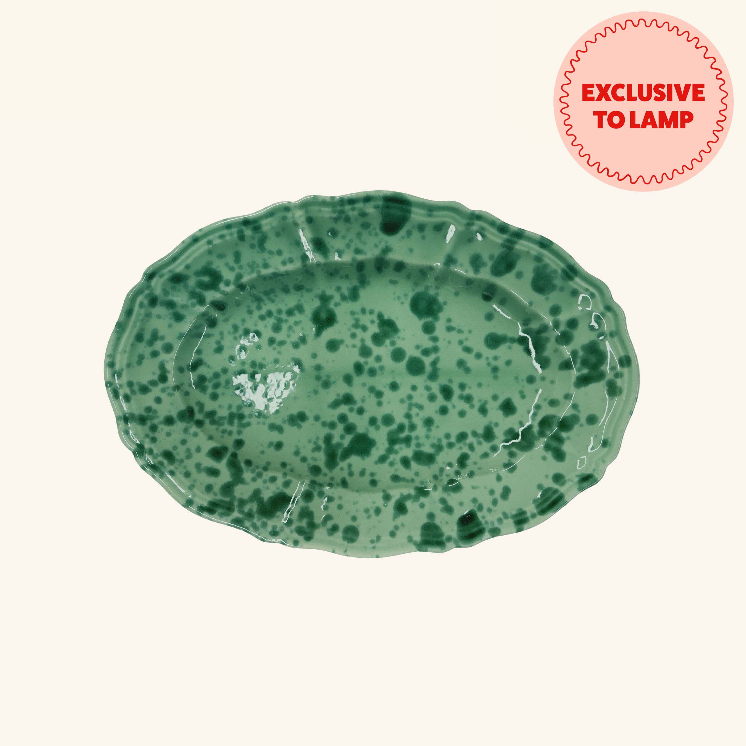 Medium Splatterware Oval Platter