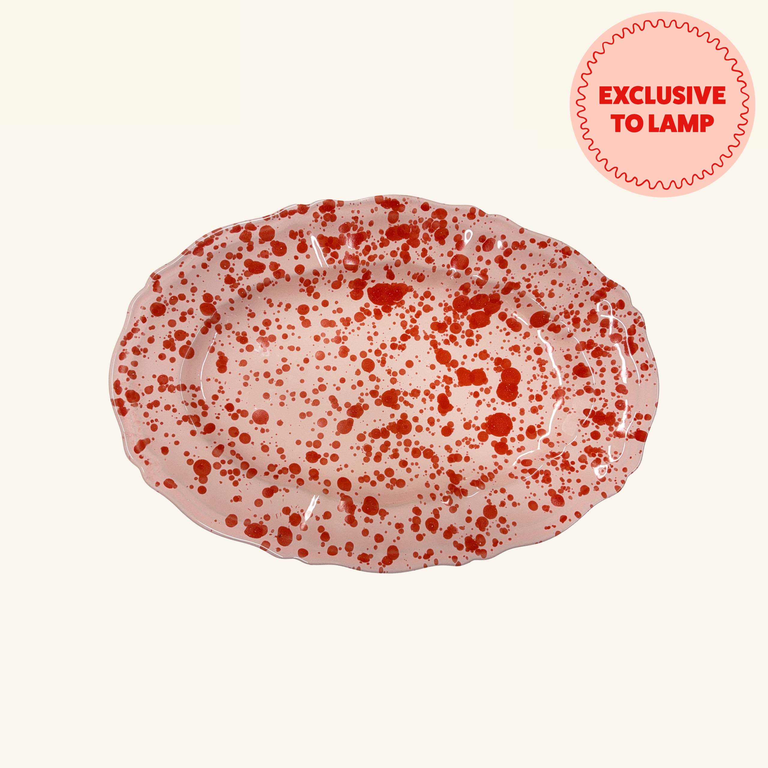 Medium Splatterware Oval Platter